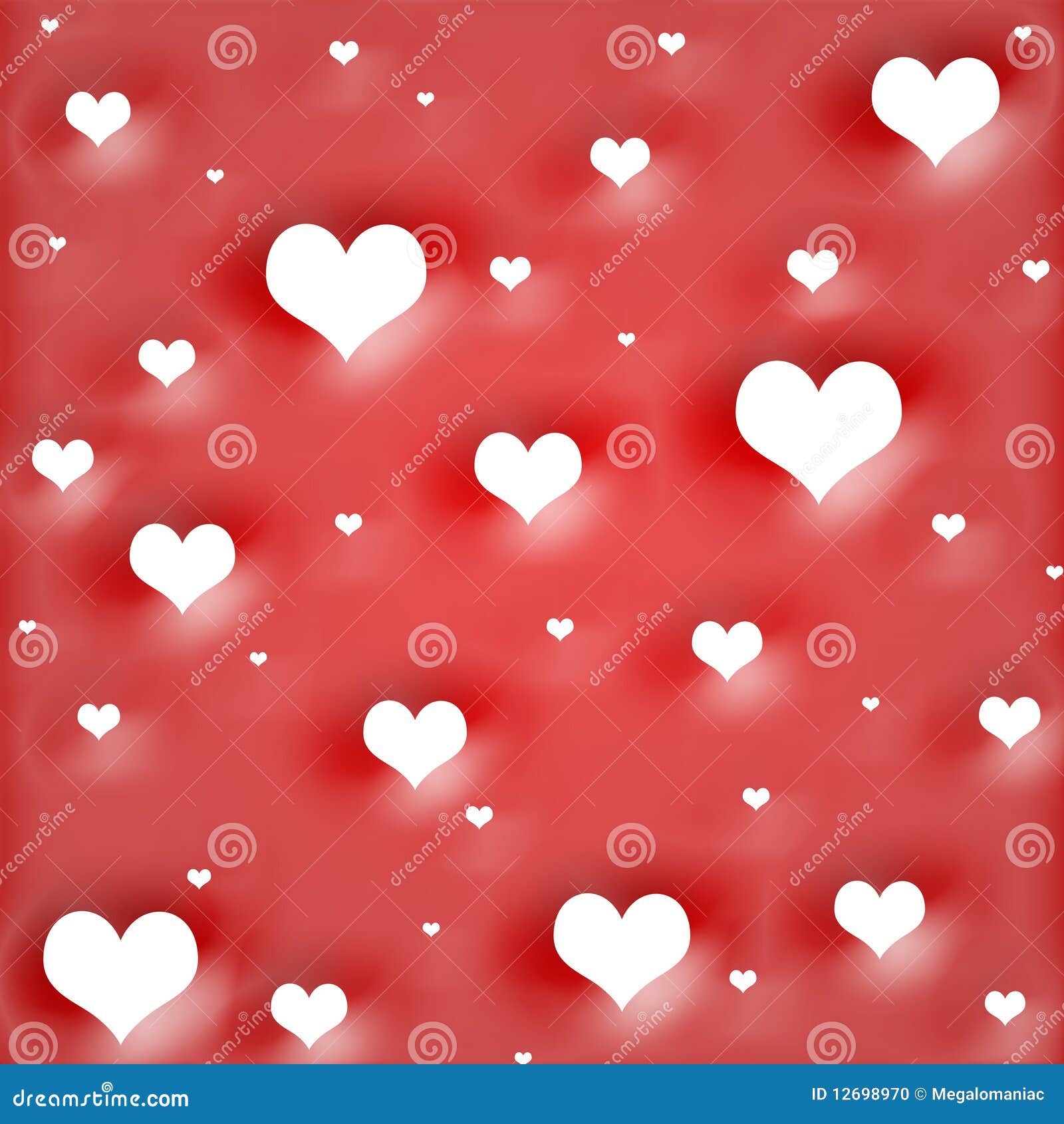 Background by White Hearts on Red Stock Illustration - Illustration of ...