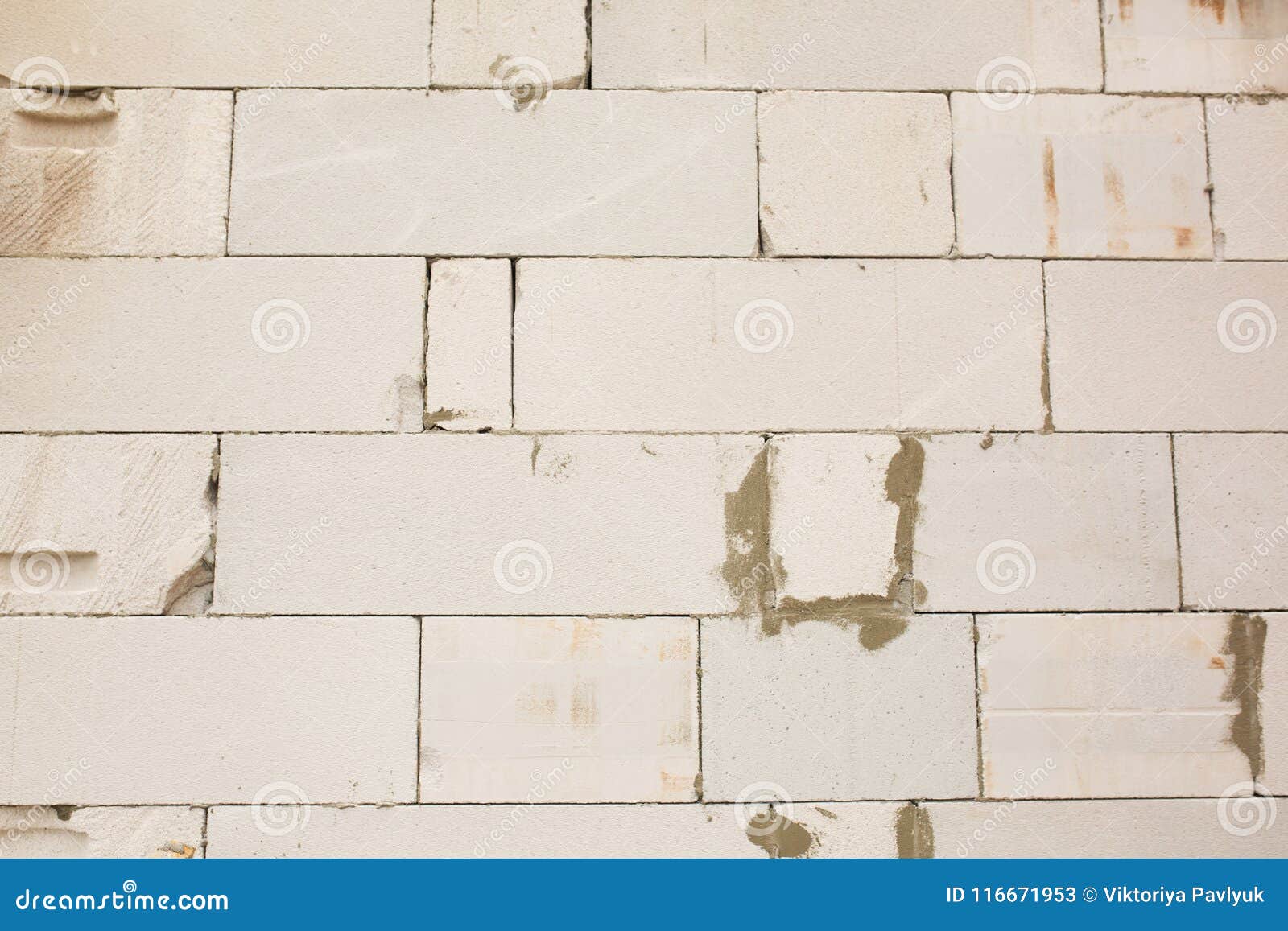 Background of White Lightweight Concrete Block Wall Stock Image Image