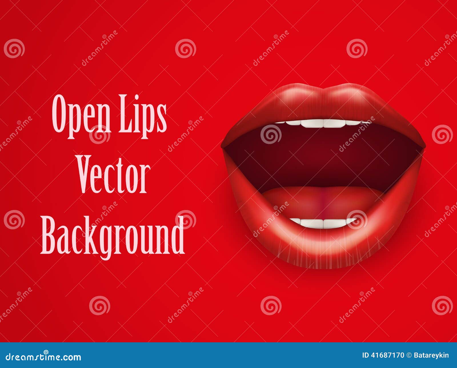 Background of Womans Mouth with Open Lips. Stock Vector - Illustration ...