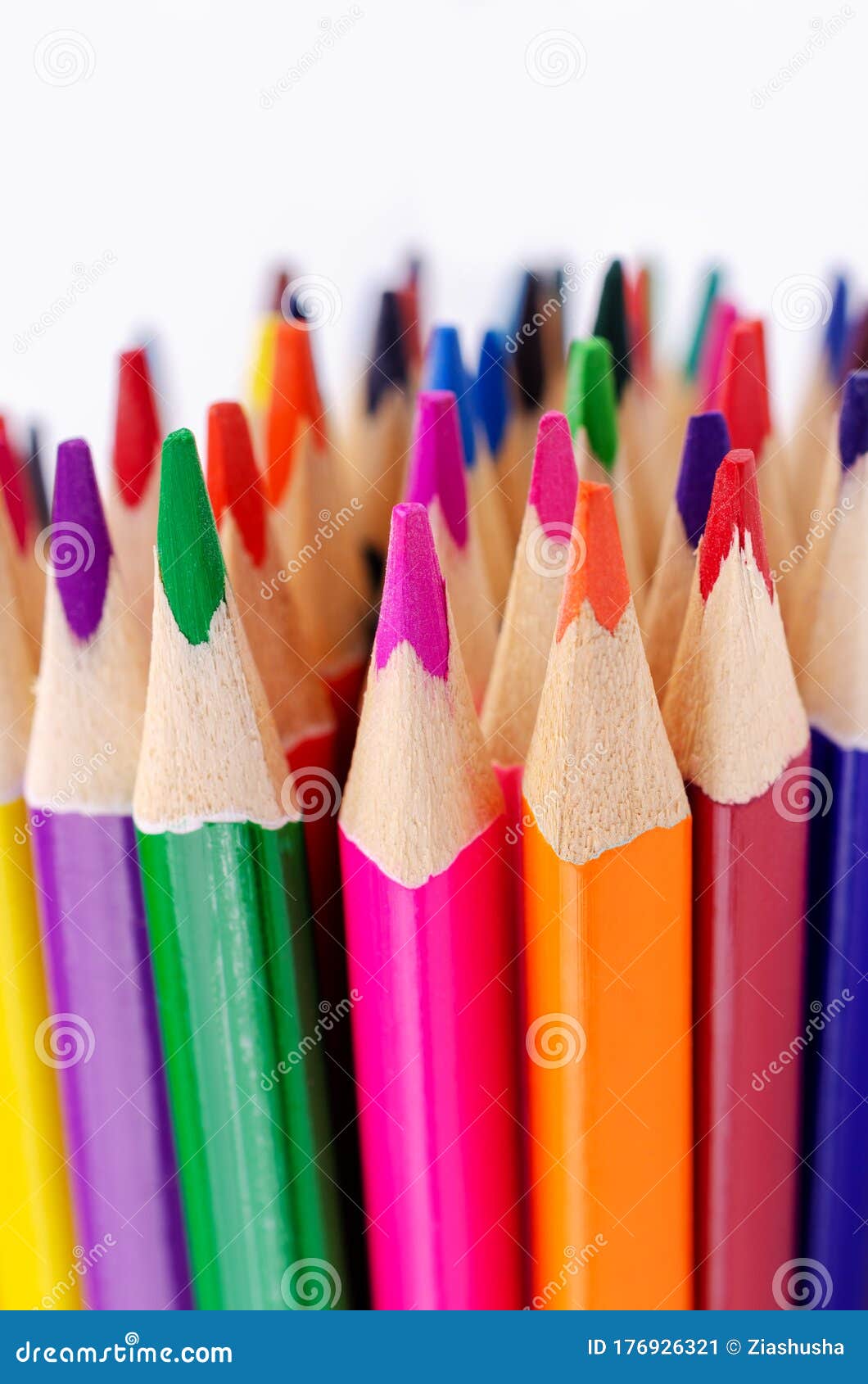 background wooden colored pencils