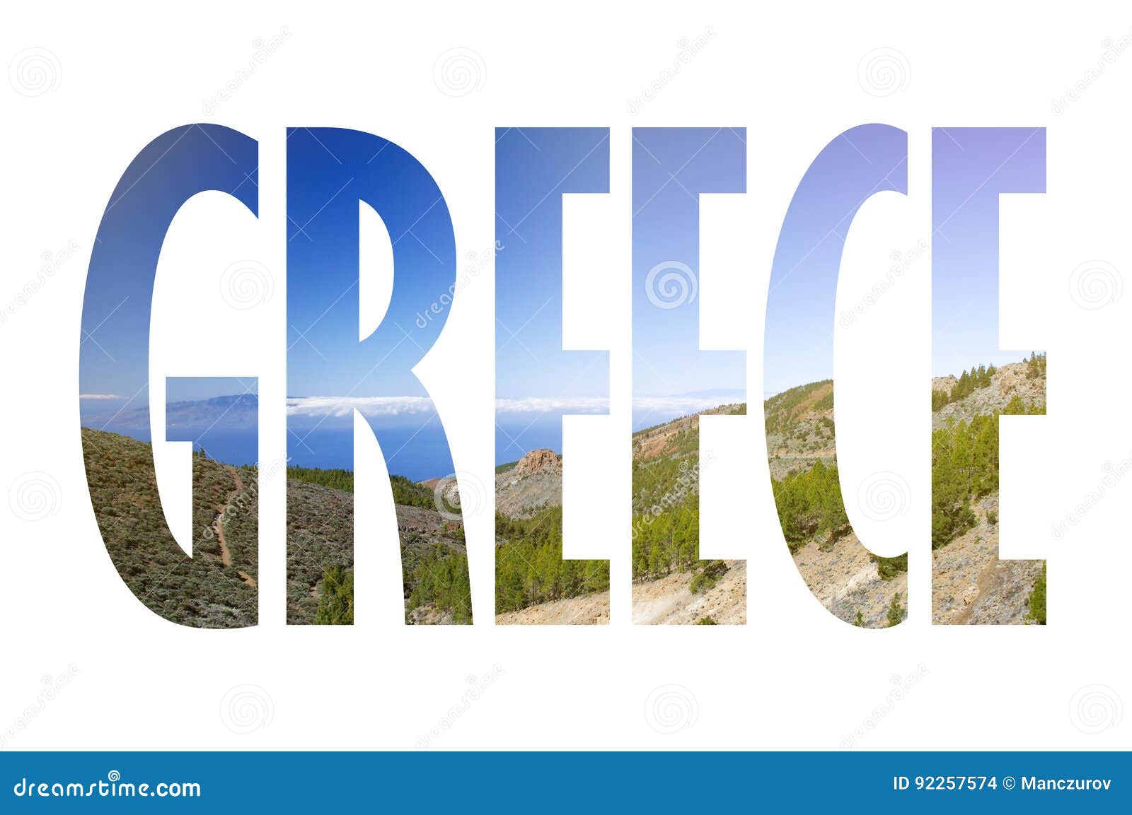 Background with Word Greece. Letters Were Made from Backgrounds Stock