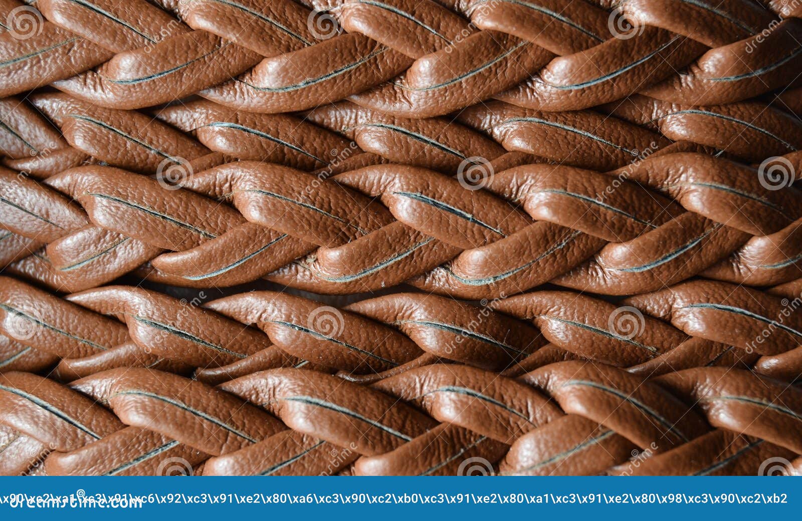 Background of a Woven Leather Strap Close-up Stock Image - Image of ...