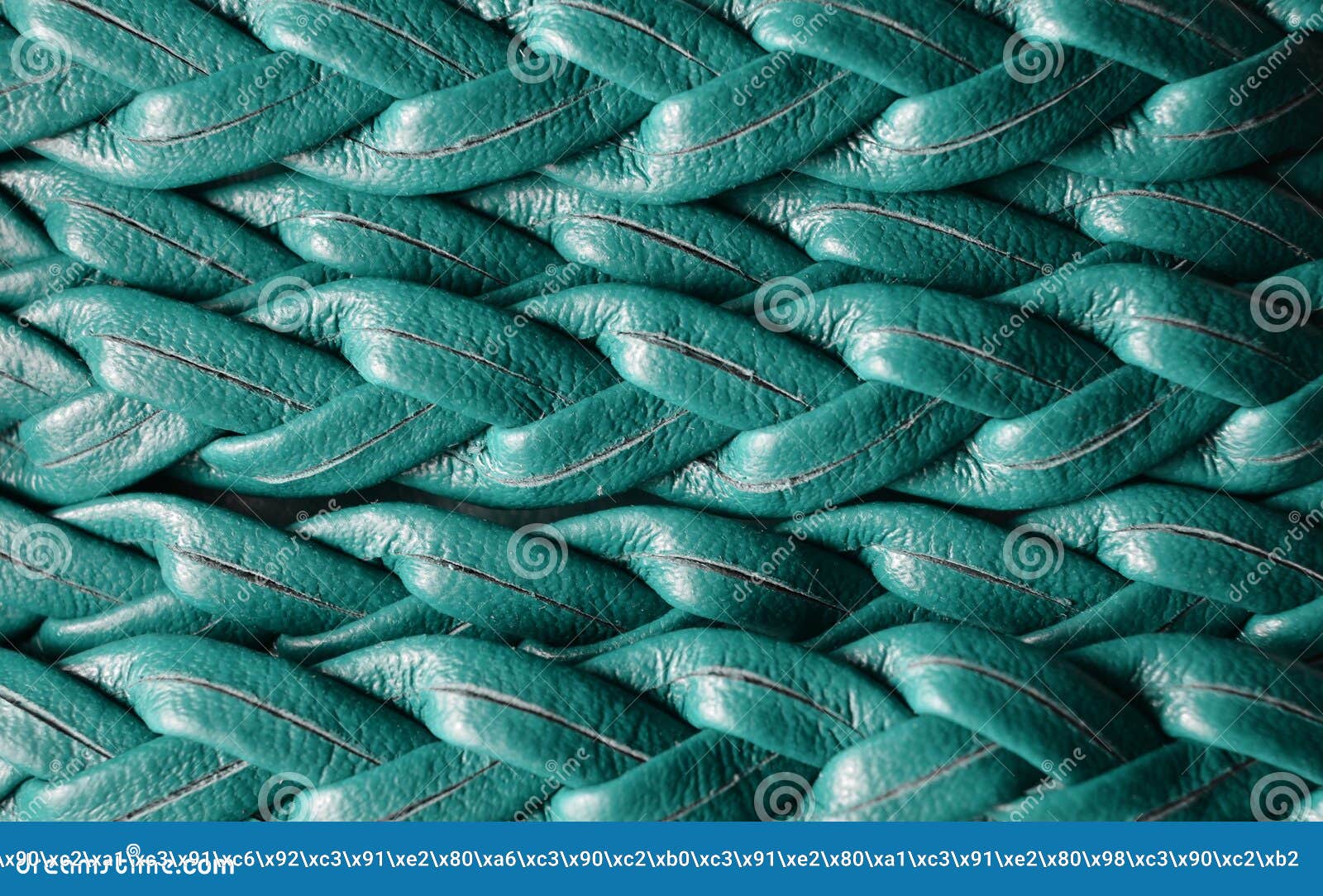 Background of a Woven Leather Strap Closeup Stock Image Image of