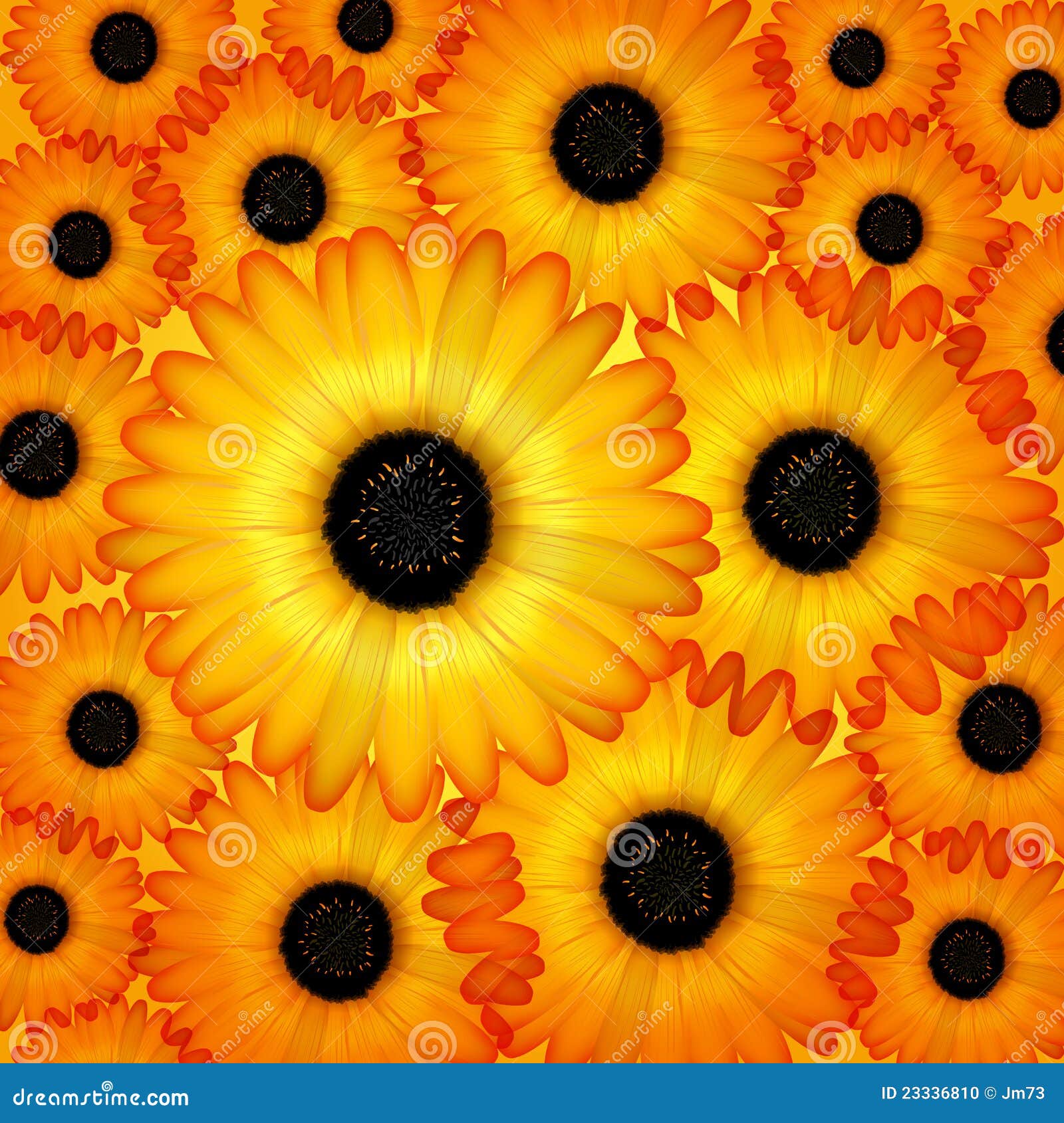 Background from Yellow Flowers Stock Illustration Illustration of