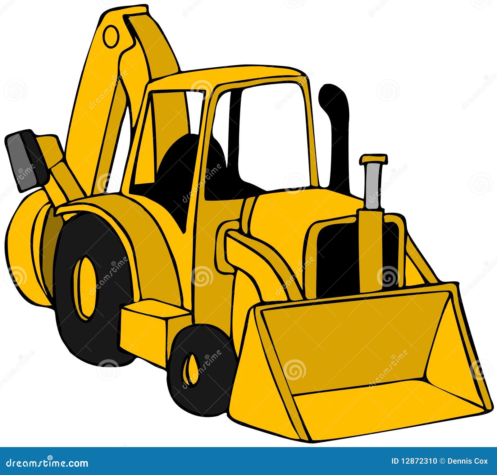 Backhoe stock illustration. Illustration of cartoon, backhoe 12872310