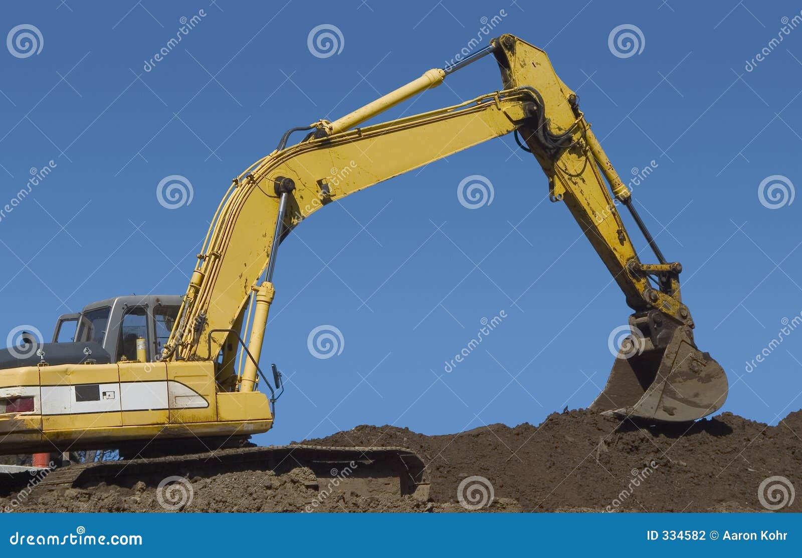 Backhoe 3 stock photo. Image of move, dirt, heavy, ditch 334582