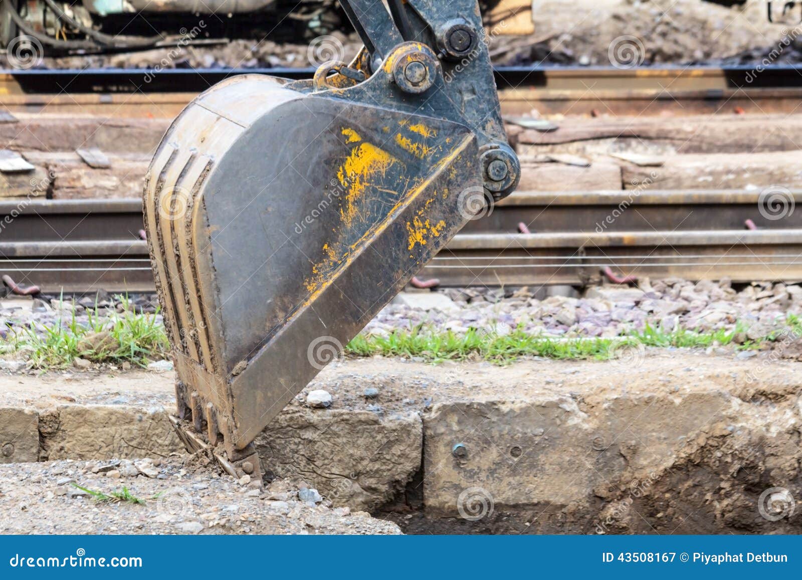 Backhoe Bucket stock image. Image of blade, blue, machinery 43508167