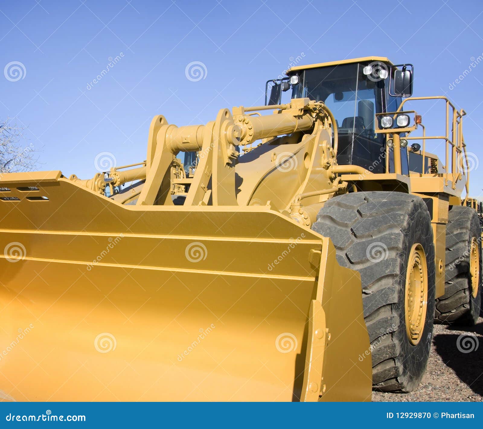 Backhoe bulldozer stock photo. Image of land, mover, machine 12929870