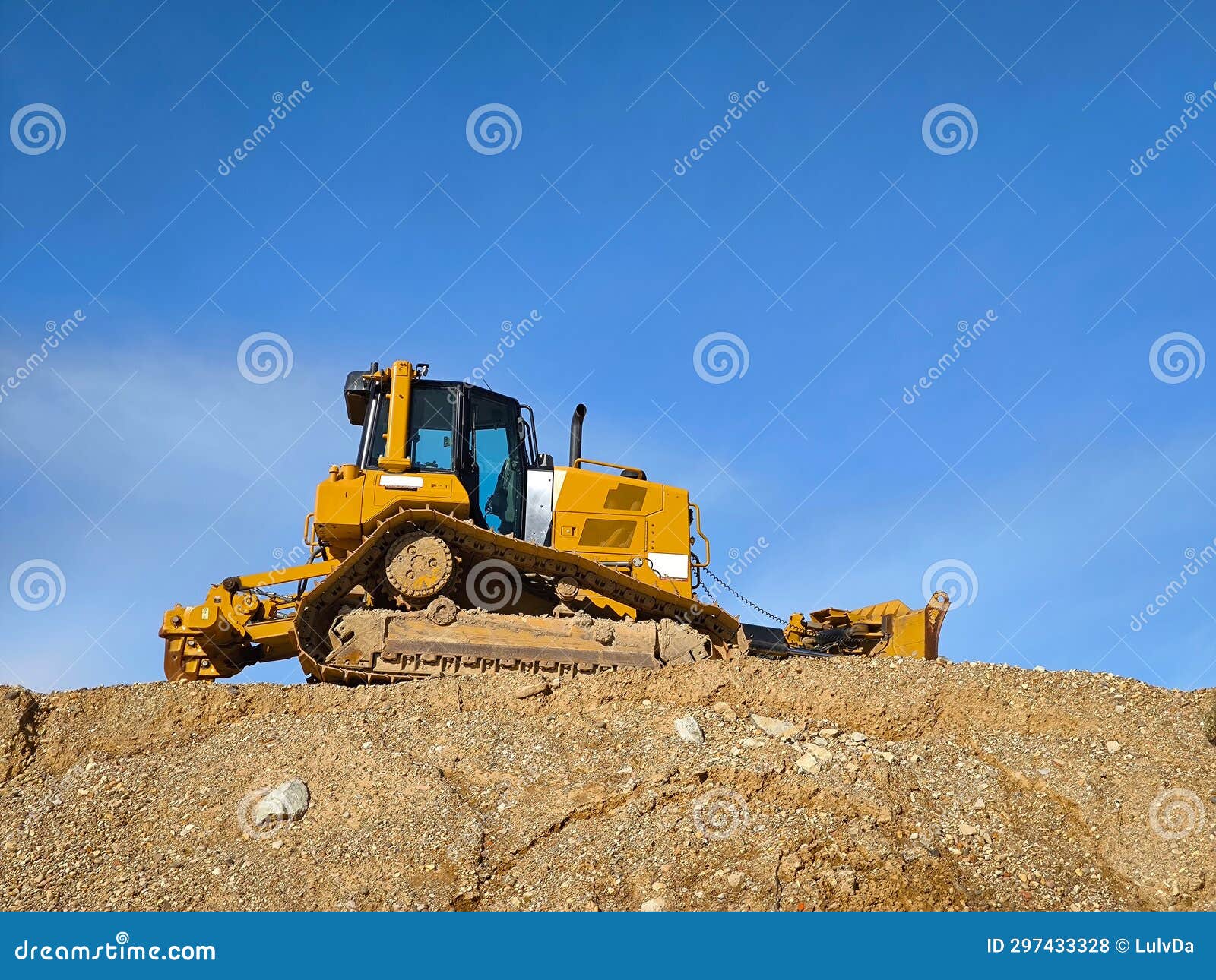 Backhoe excavating earth stock photo. Image of transport 297433328