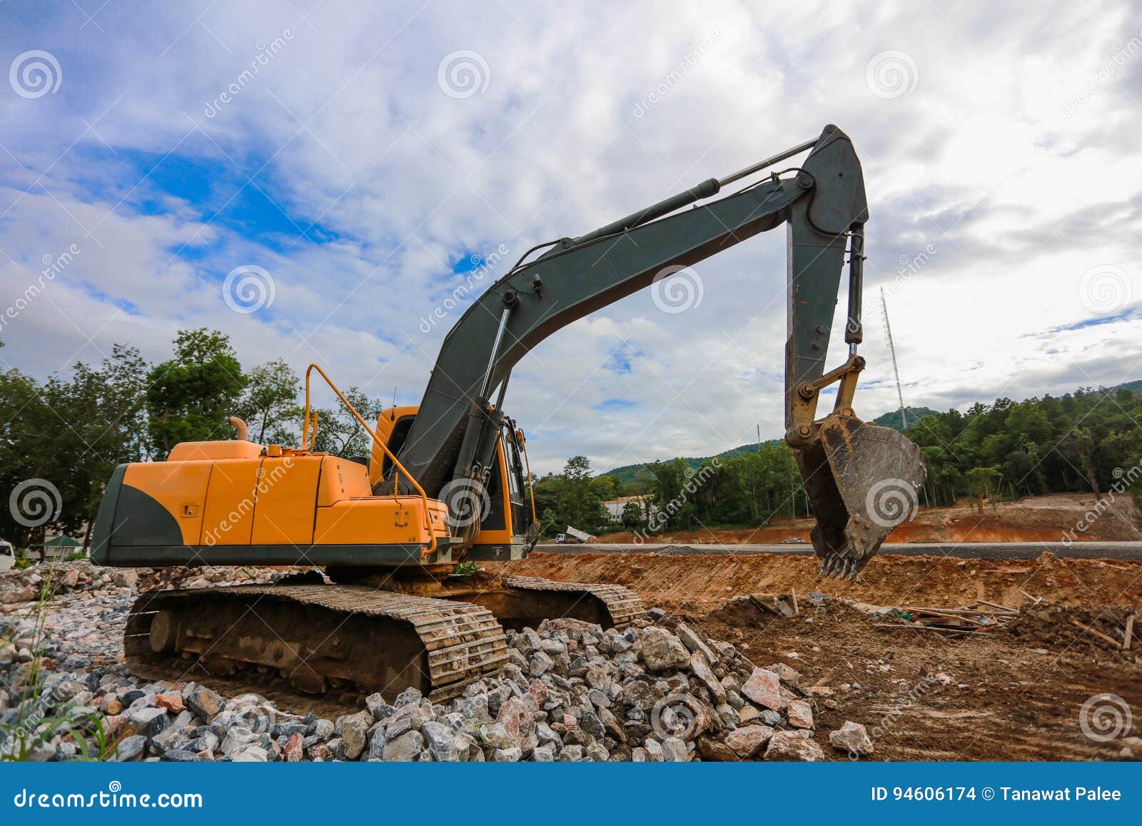 Backhoe or Excavator stock photo. Image of construction 94606174