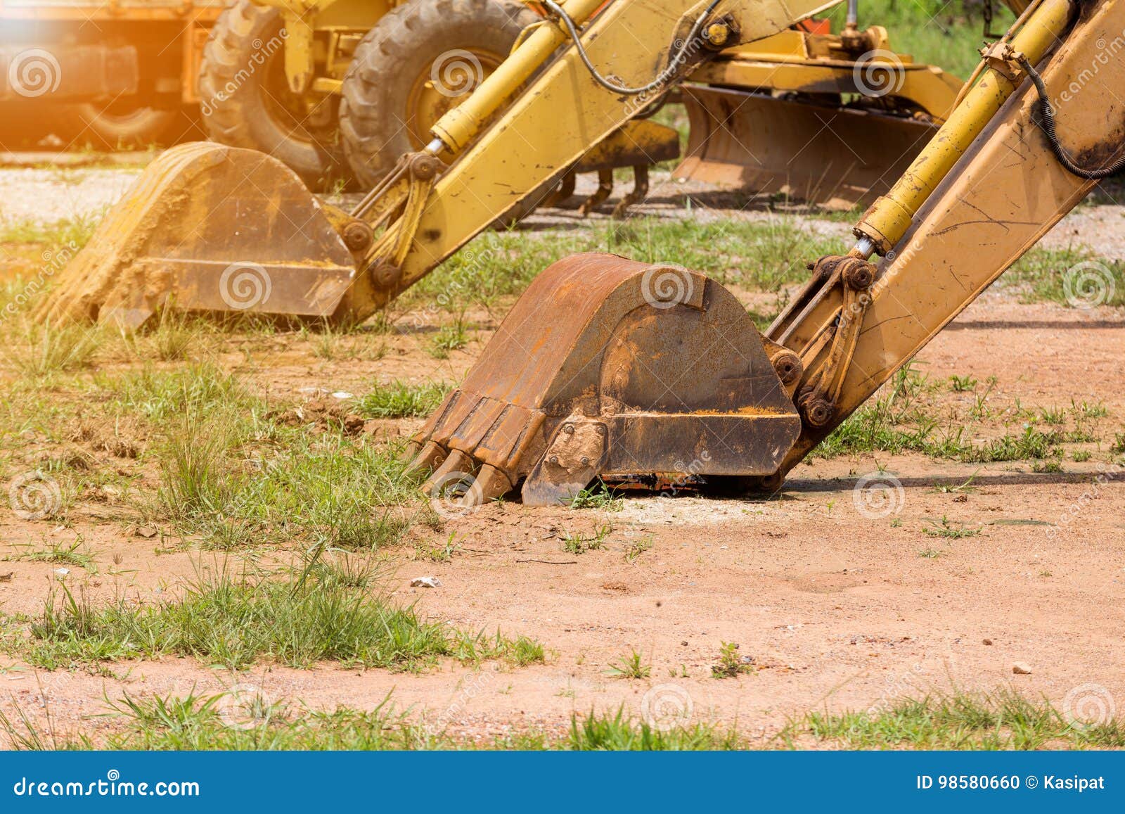 BACKHOE stock photo. Image of build, earth, equipment 98580660