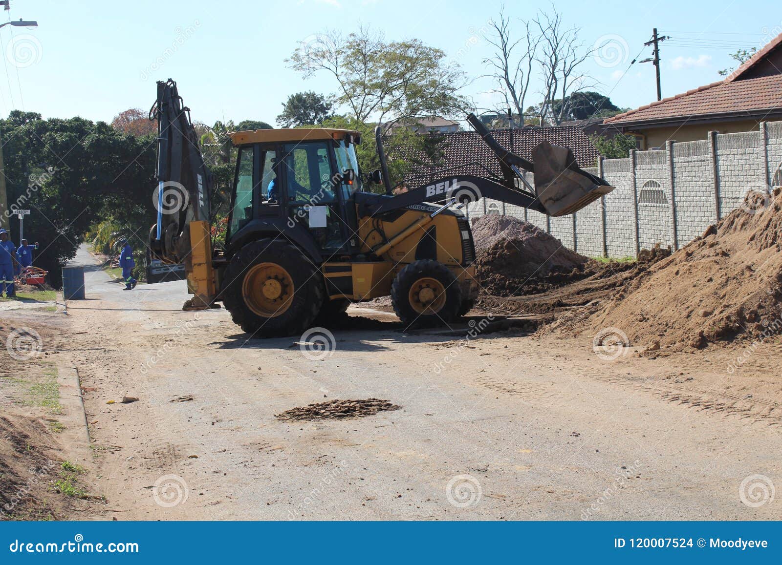Backhoe Loader Moving Soil in Durban Editorial Stock Image Image of dipper, derived 120007524
