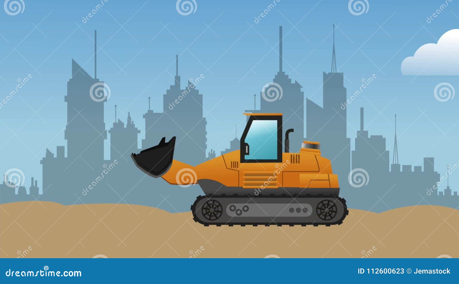 Backhoe Working on Construction Zone HD Definition Stock Video Video