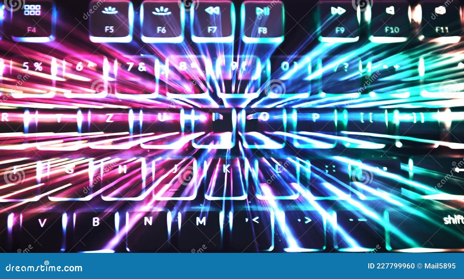 Backlighted Computer Keyboard Theme. Numbers and Letters As Basis for Color  Lines Stock Photo - Image of buttons, background: 227799960