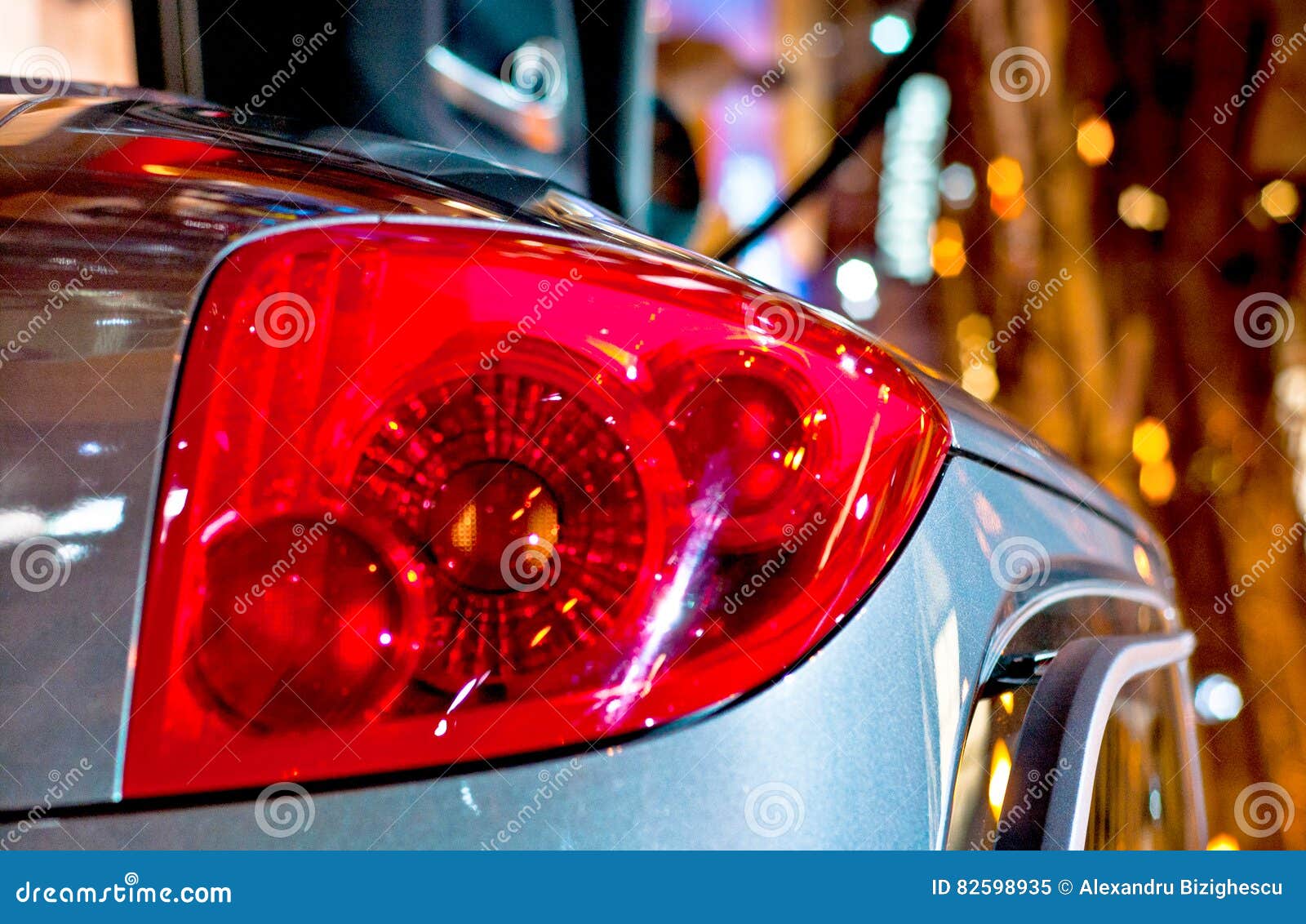 Backlights of a modern car stock image. Image of transport 82598935