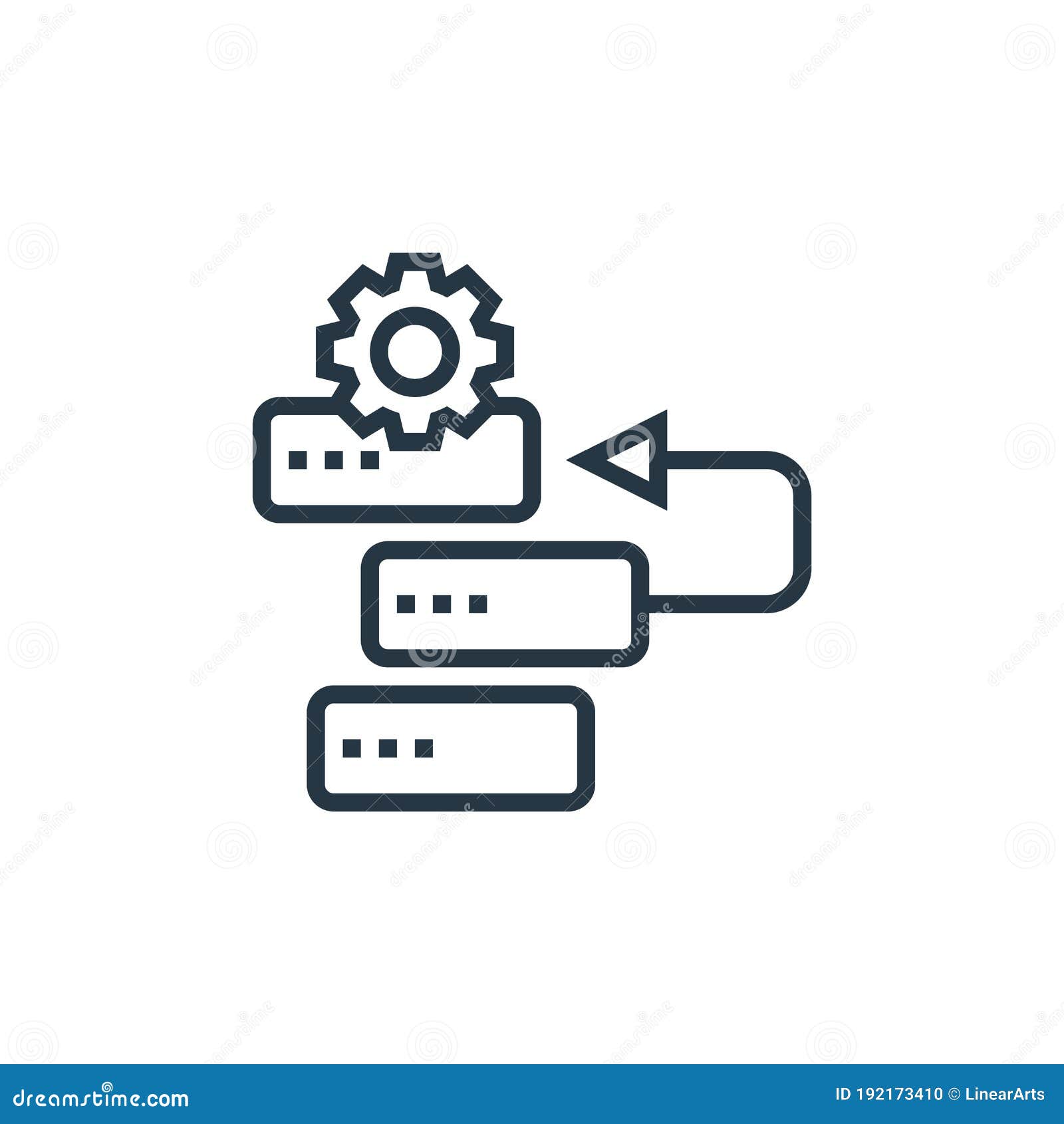 Backlog Icon Vector from Industrial Process Concept. Thin Line