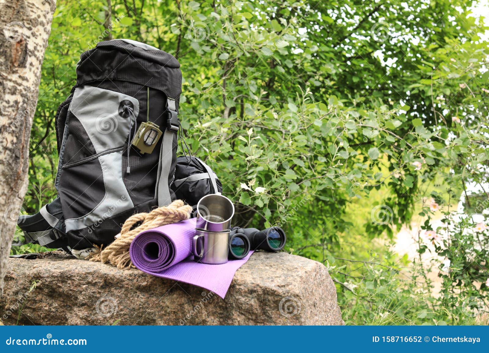 backpack camping supplies