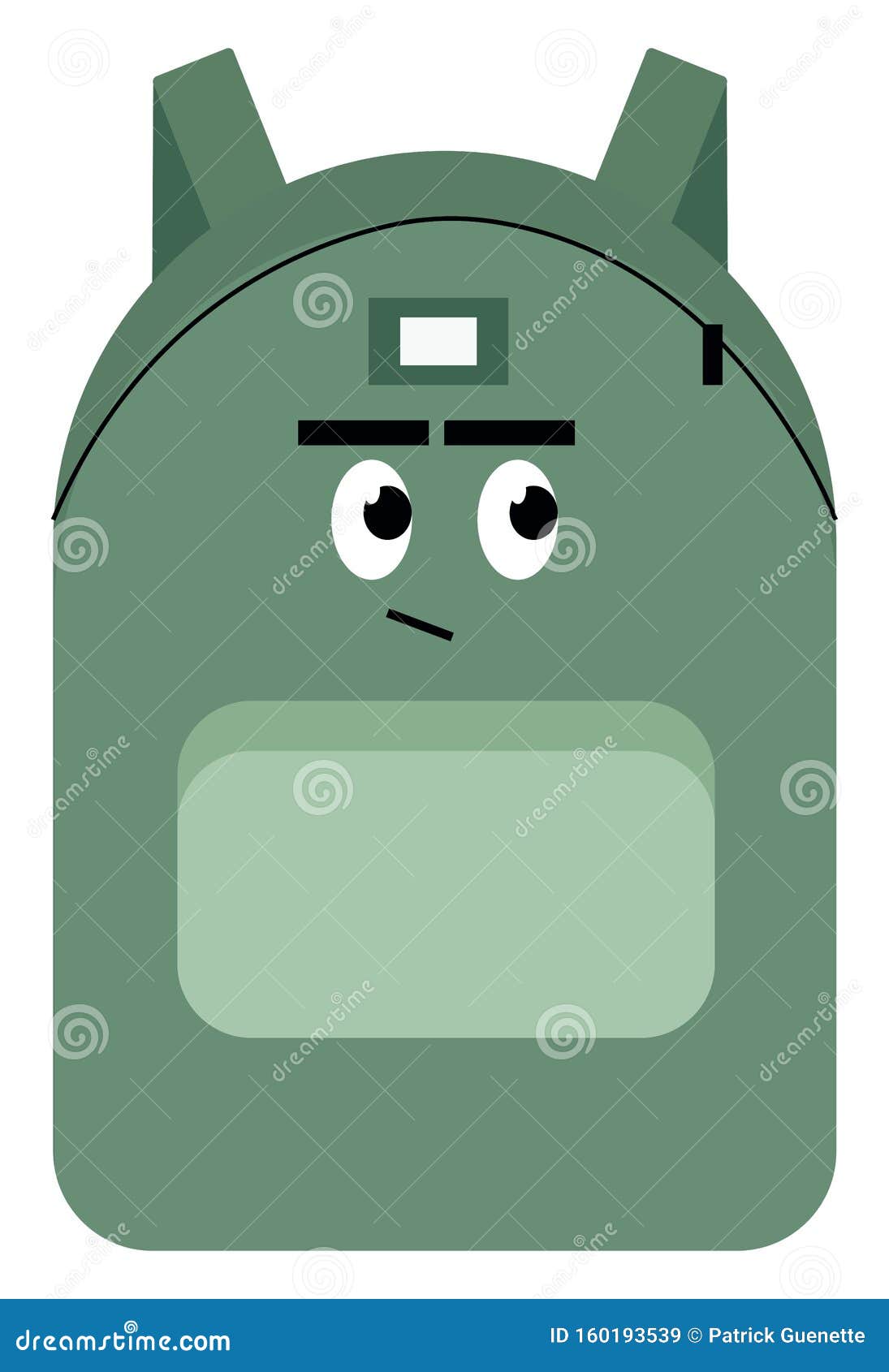 Backpack with Eyes, Illustration, Vector Stock Vector Illustration of