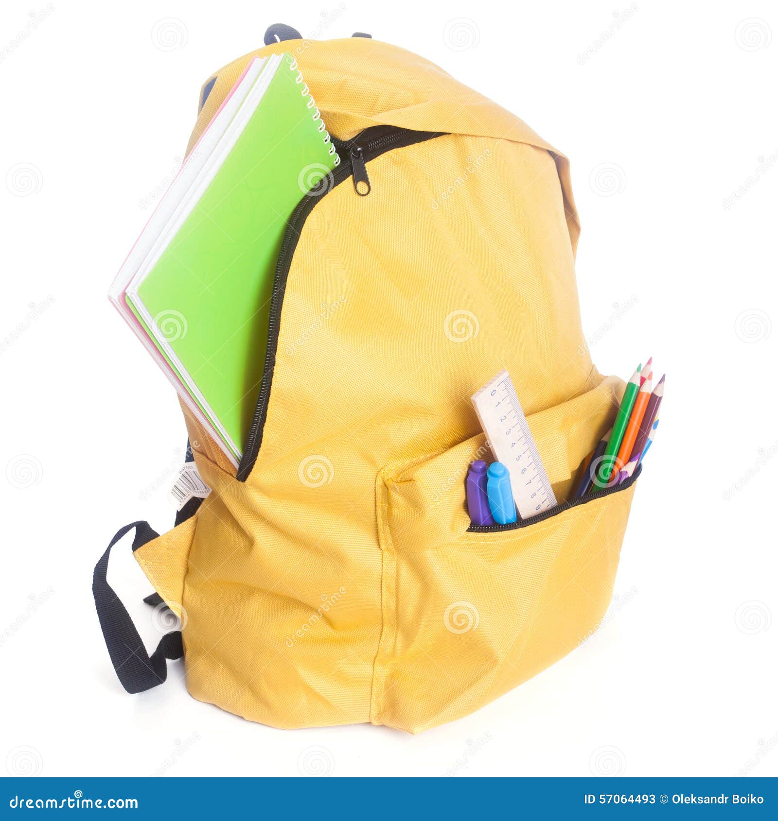 Backpack Full of School Supplies Stock Image Image of scribbler