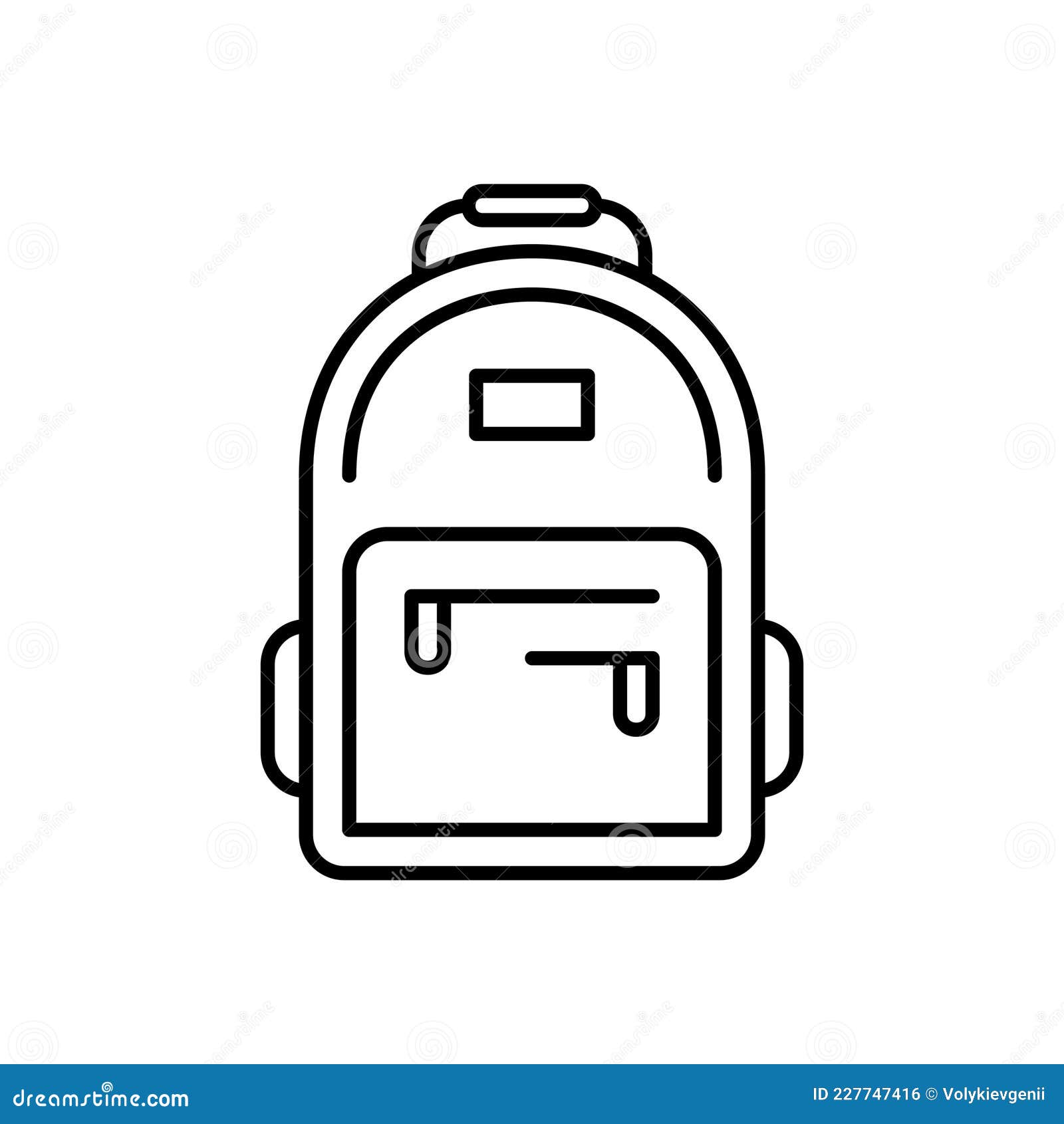 Backpack icon stock vector. Illustration of icon, baggage 227747416