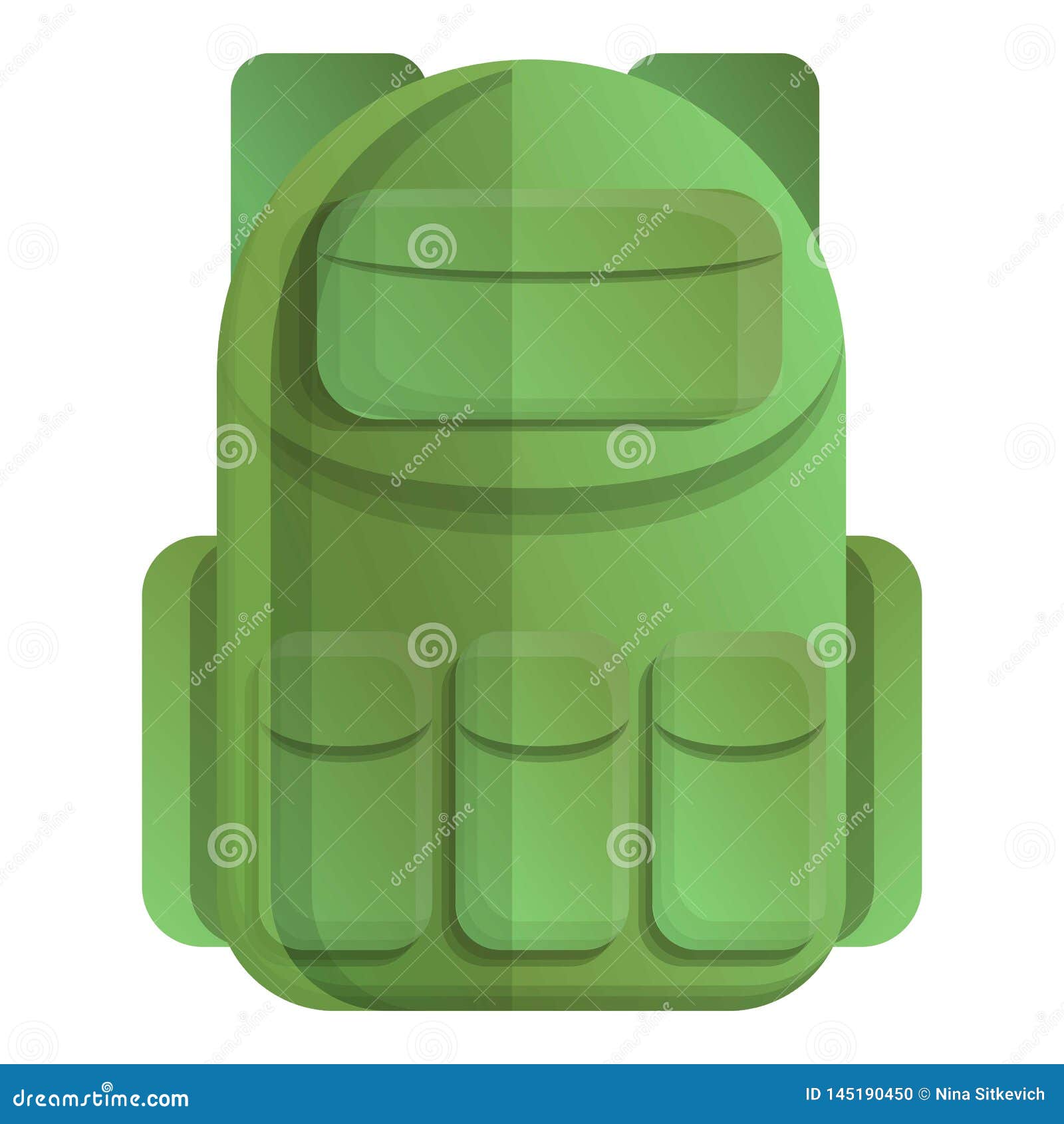 Backpack Icon, Cartoon Style Stock Vector - Illustration of fashion