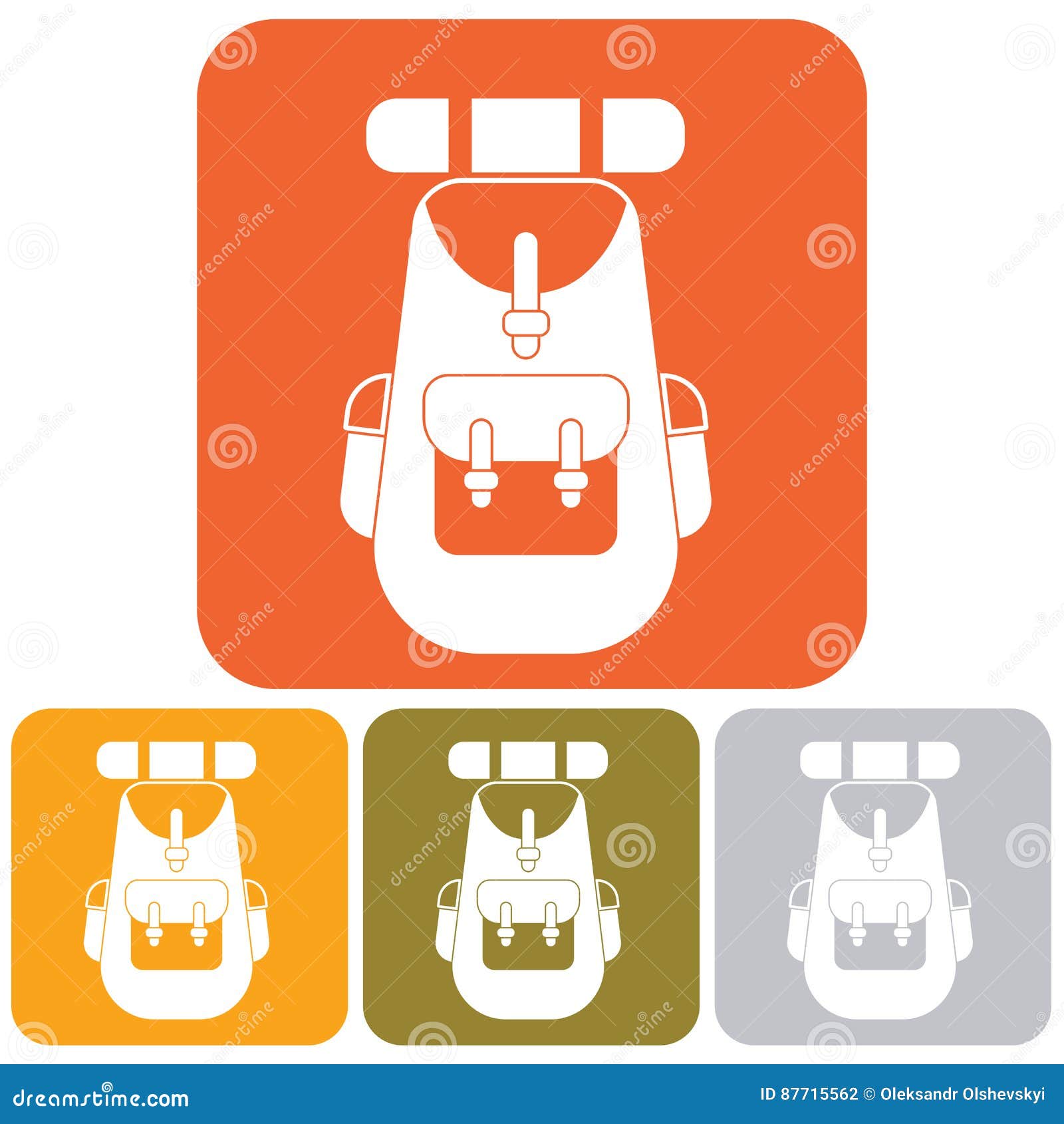 Backpack icon illustration stock vector. Illustration of equipment