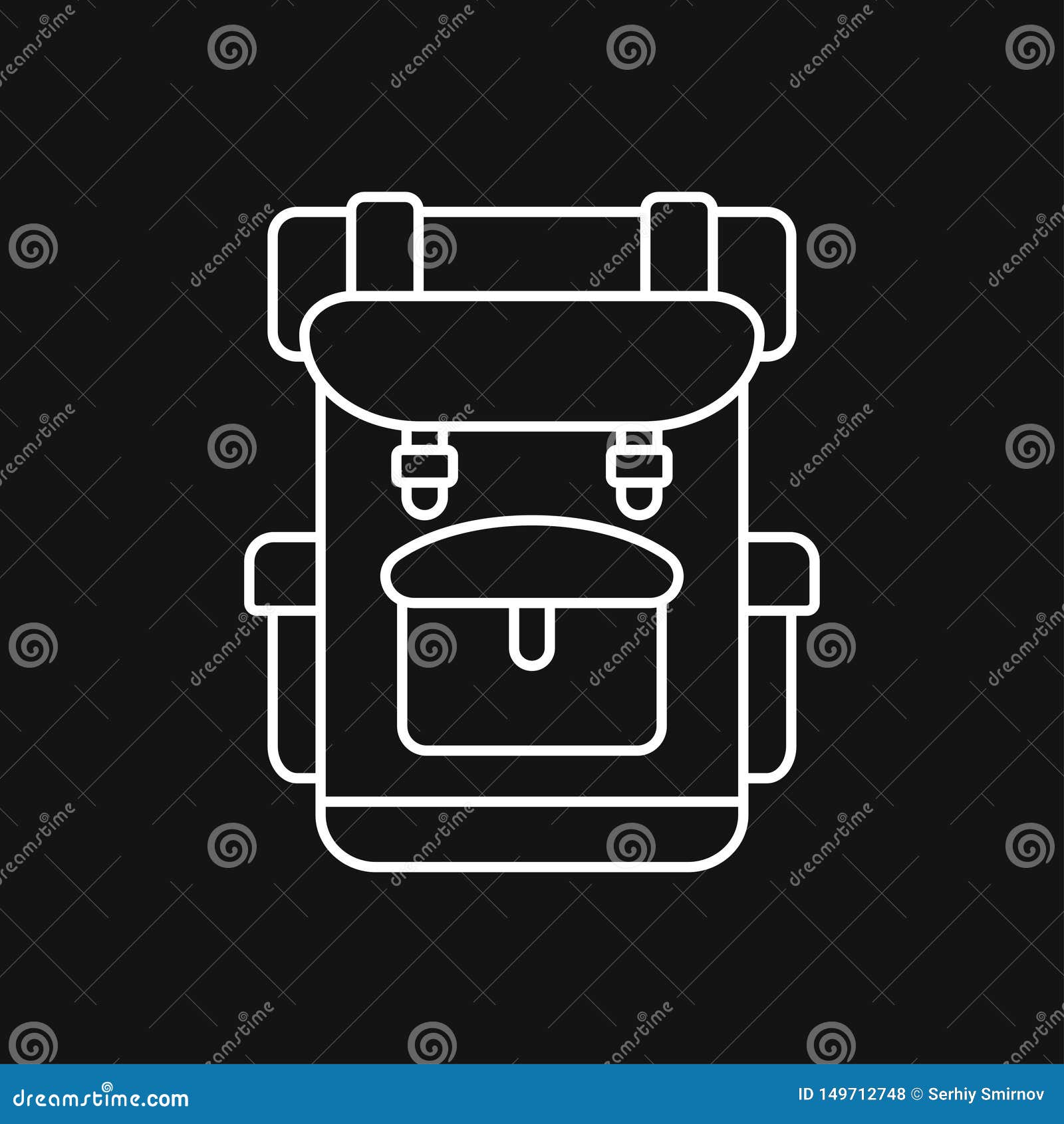 Backpack Icon Logo, Illustration, Vector Sign Symbol for Design Stock