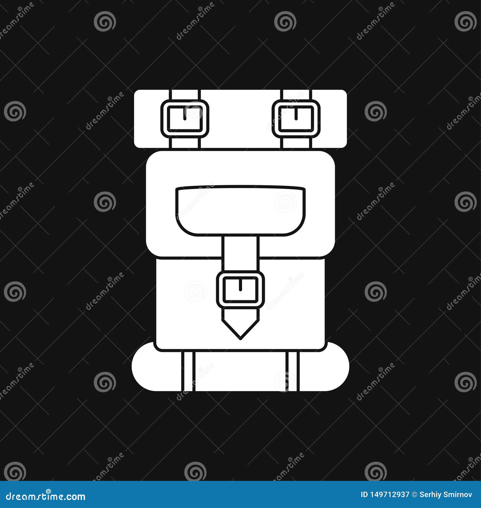 Backpack Icon Logo, Illustration, Vector Sign Symbol for Design Stock