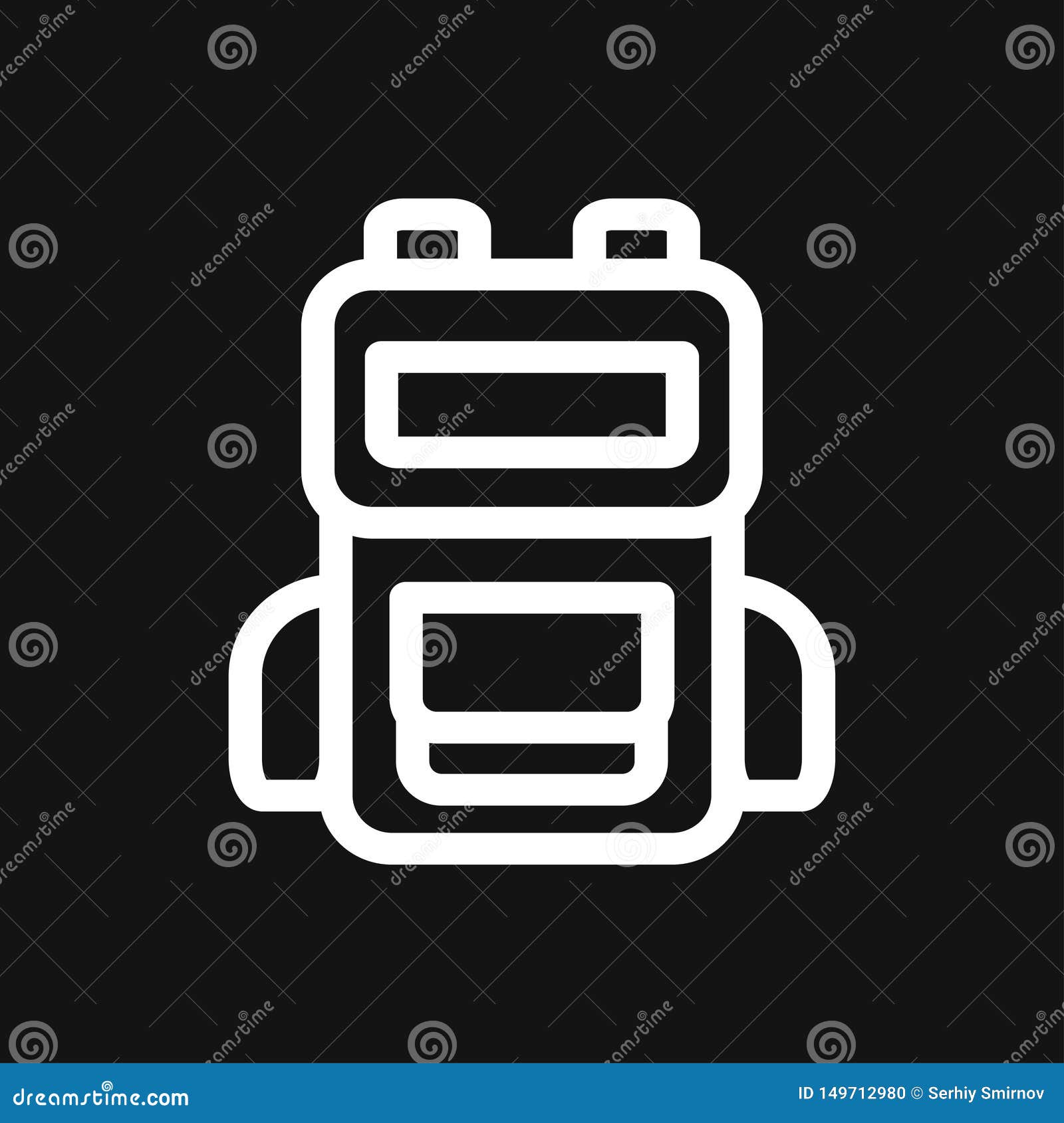 Backpack Icon Logo, Illustration, Vector Sign Symbol for Design Stock