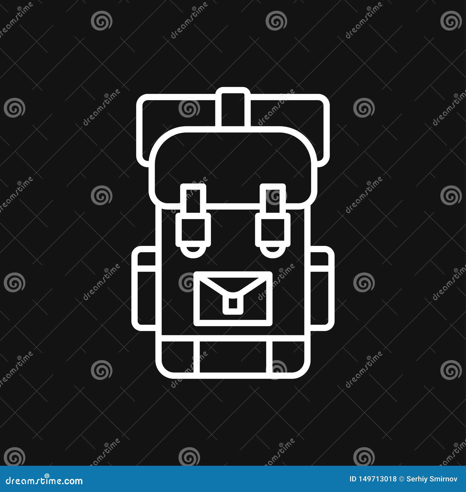 Backpack Icon Logo, Illustration, Vector Sign Symbol for Design Stock