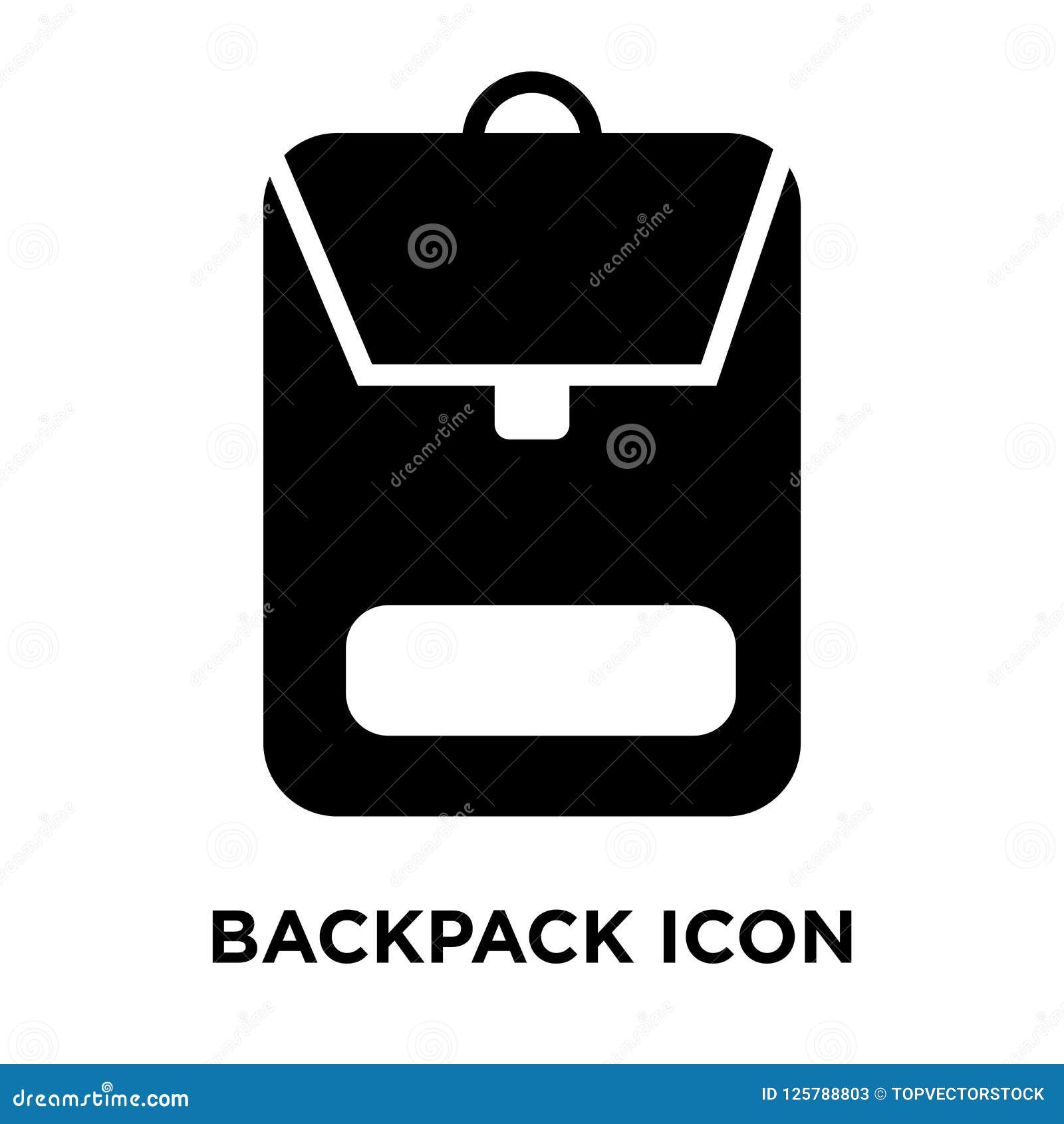 Backpack Icon Vector Isolated on White Background, Logo Concept Stock