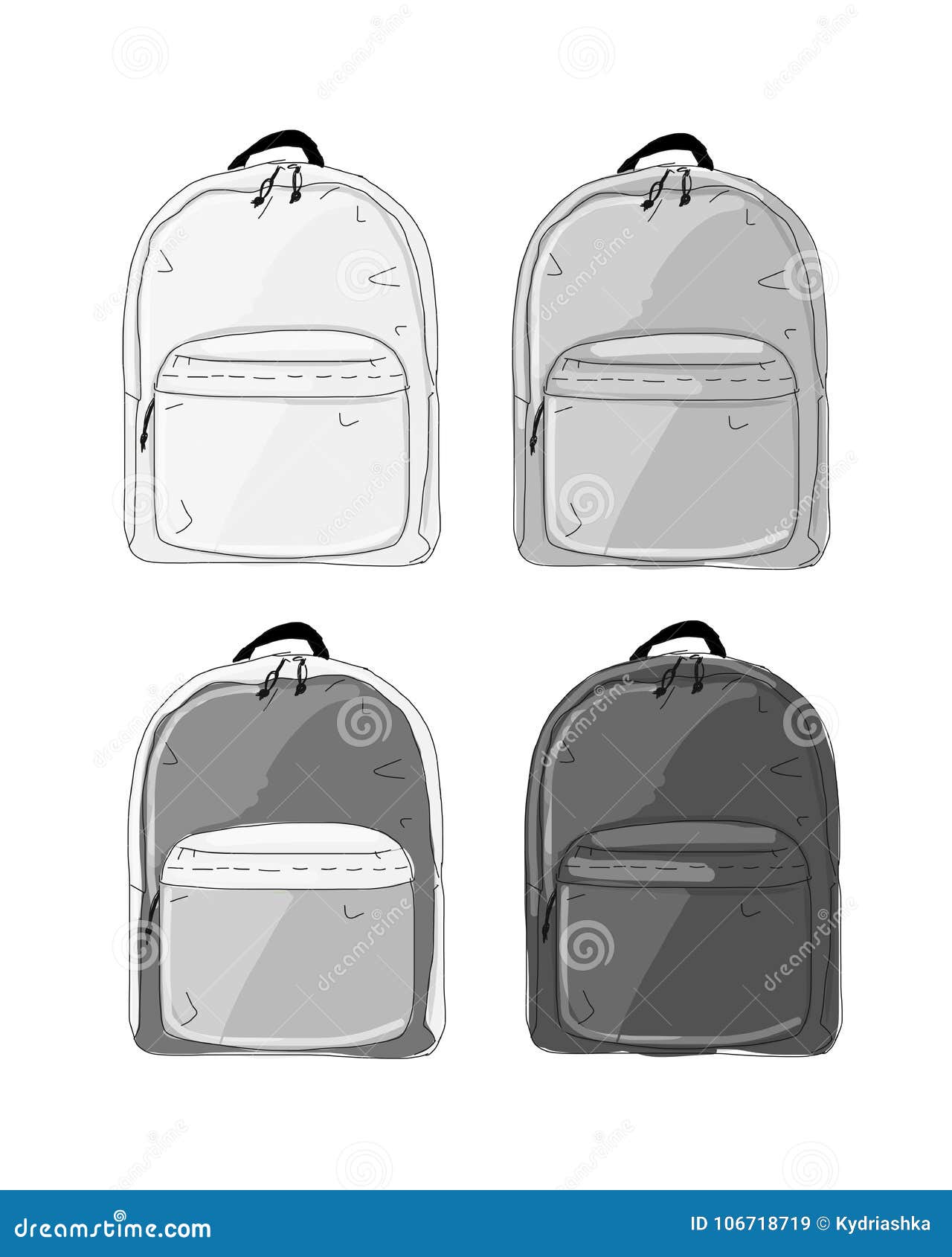 Download Backpack Mockup Sketch For Your Design Stock Vector Illustration Of Backpack Drawn 106718719