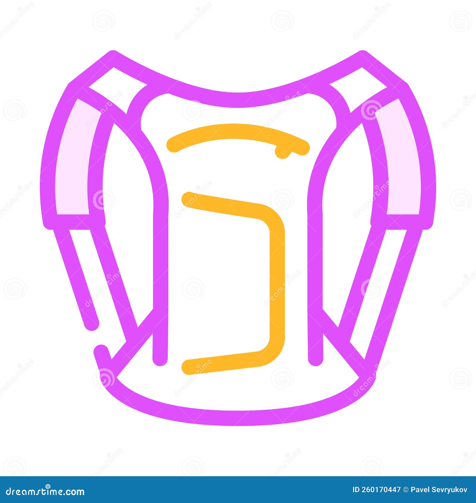 Backpack Motorcycle Color Icon Vector Illustration Stock Vector