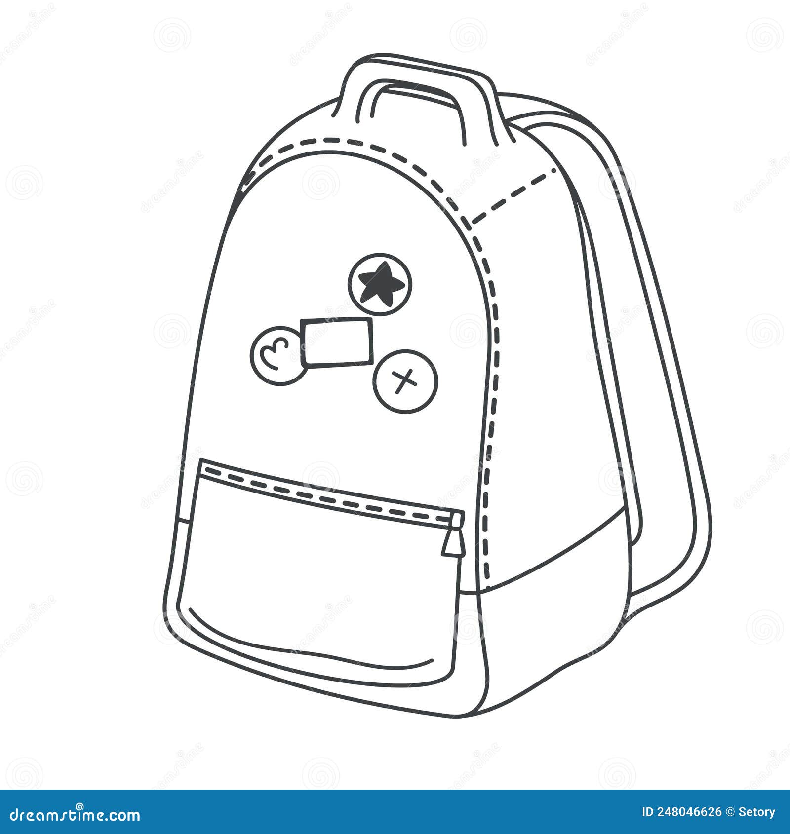 Backpack Outline Vector Art, Icons, and Graphics for Free Download