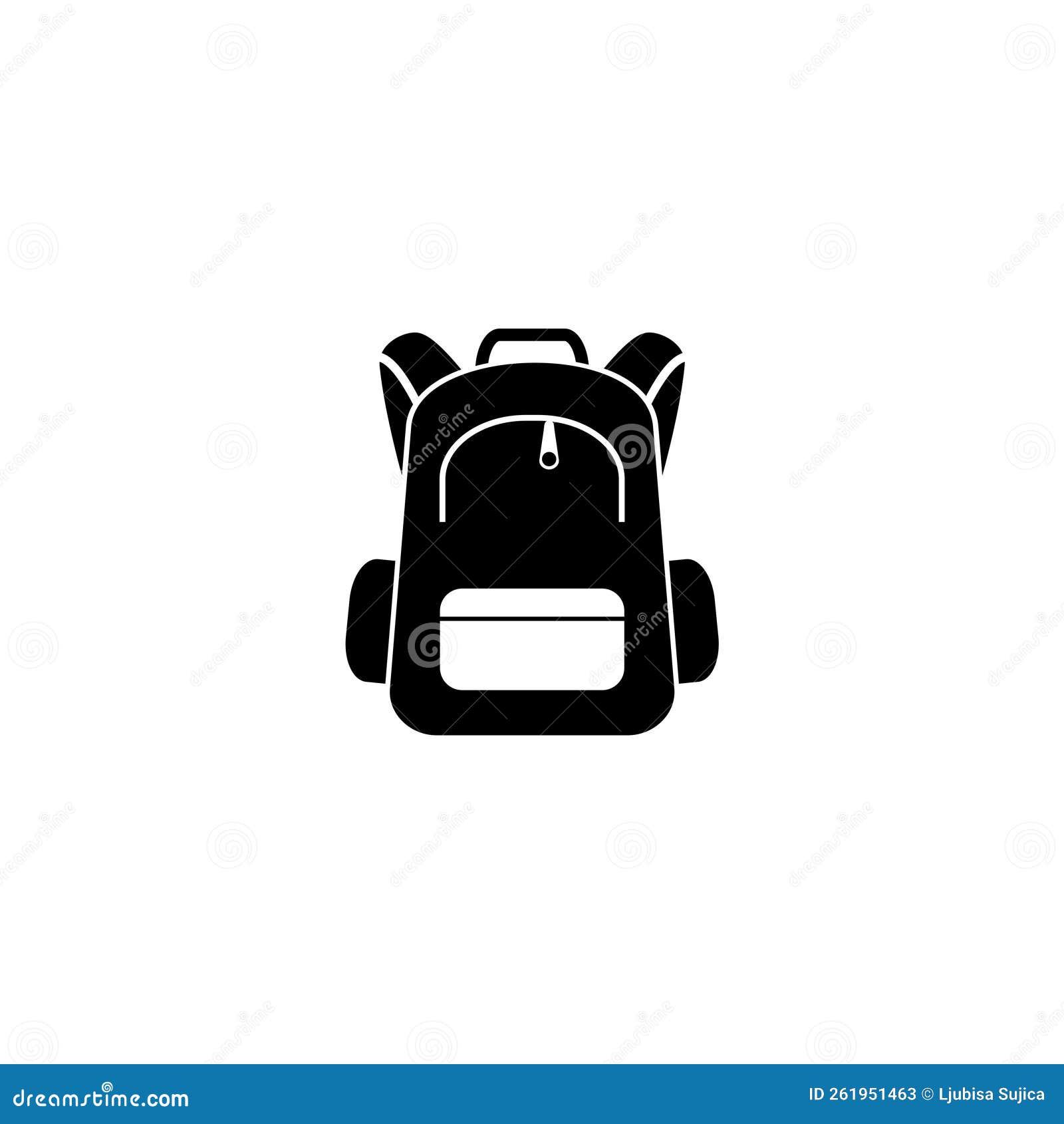 Backpack-pictogram. Logo Schooltas Op Witte Achtergrond Vector ...