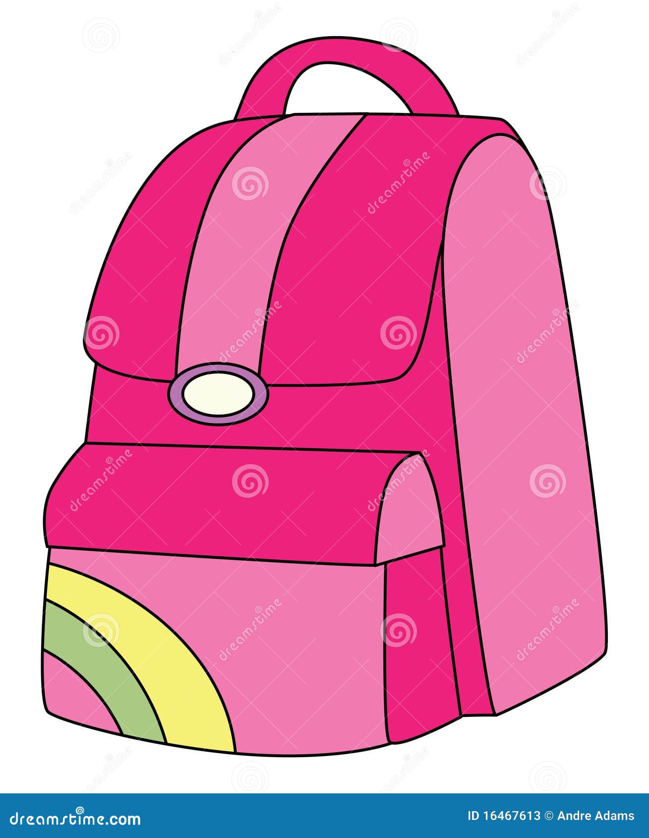 Backpack pink stock illustration. Illustration of youth 16467613