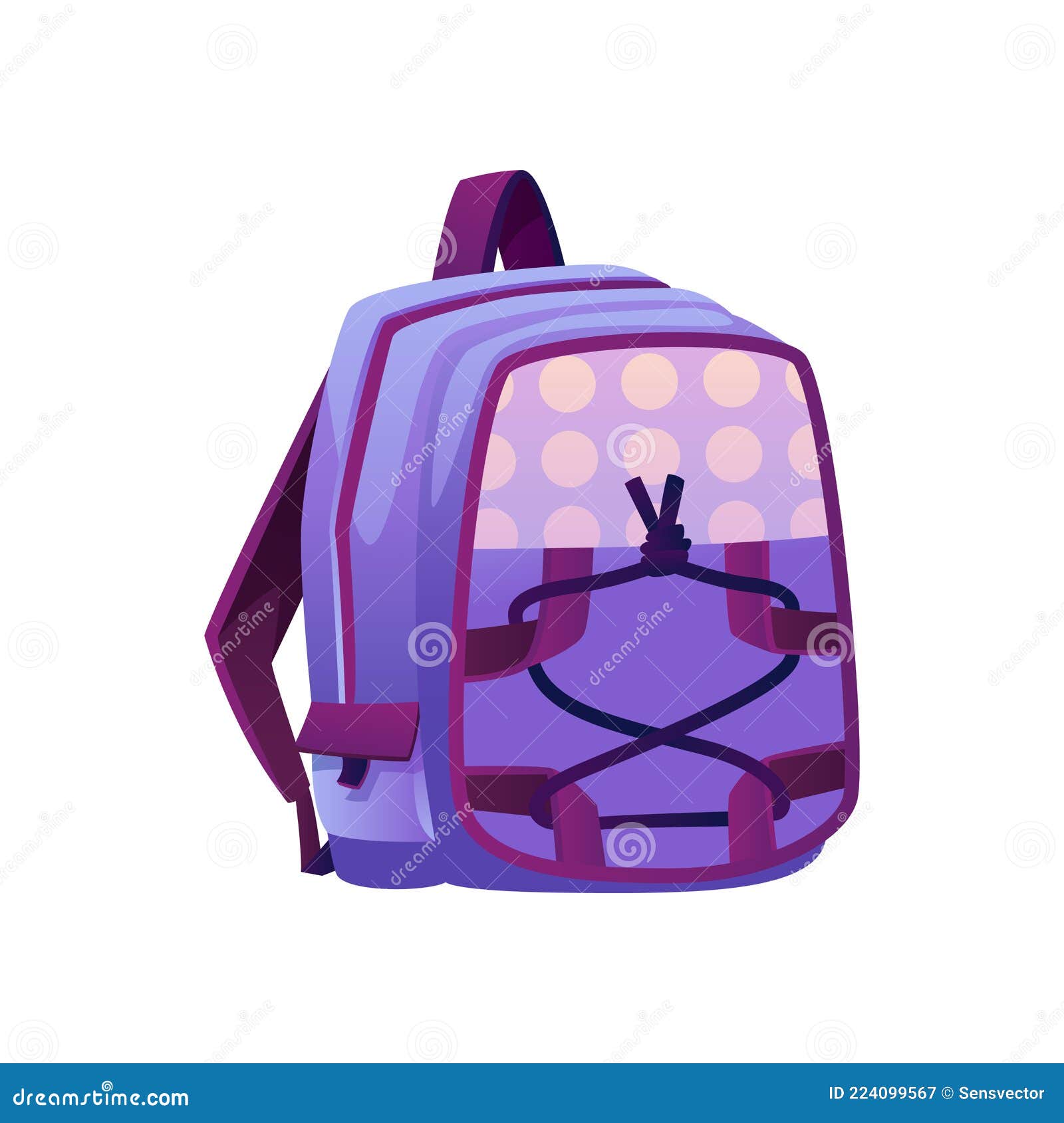 Full backpack, Stock vector