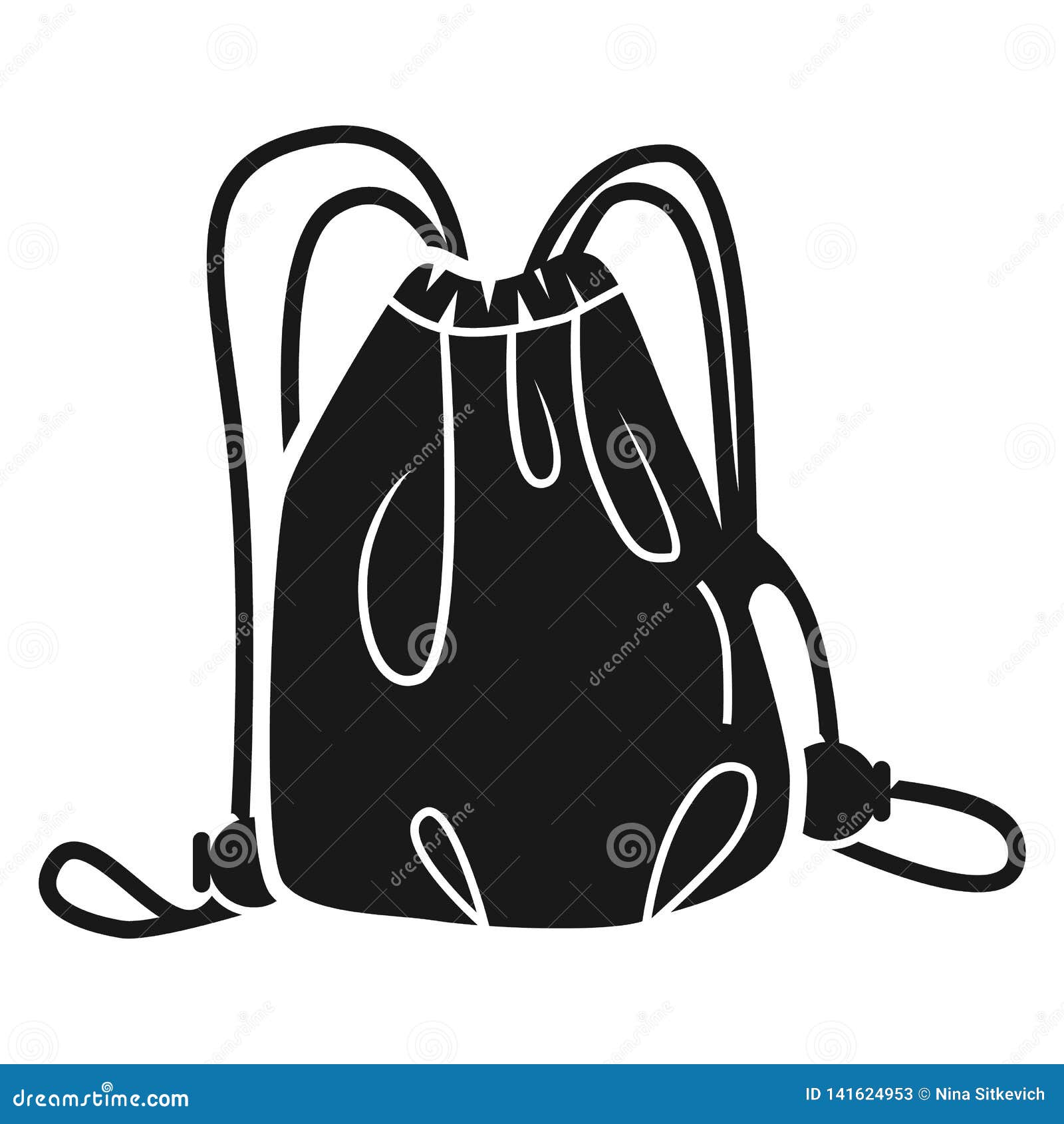 Backpack for Shoes Icon, Simple Style Stock Vector Illustration of