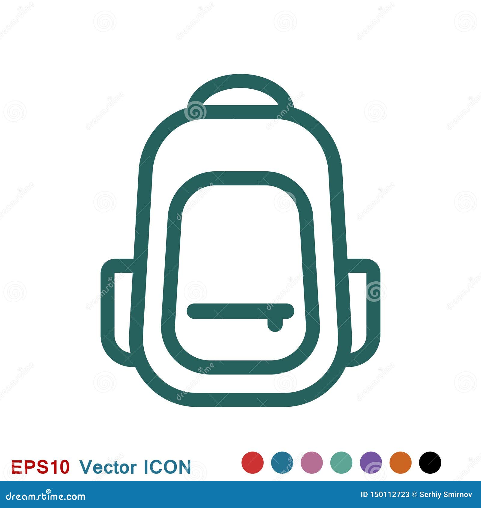 Backpack Solid Icon. Luggage Symbol Design, Designed for  and App