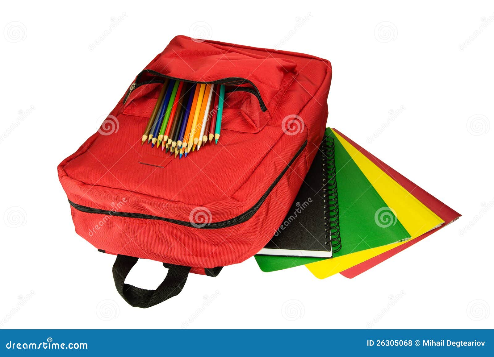 Backpack and Stationery stock photo. Image of equipment 26305068