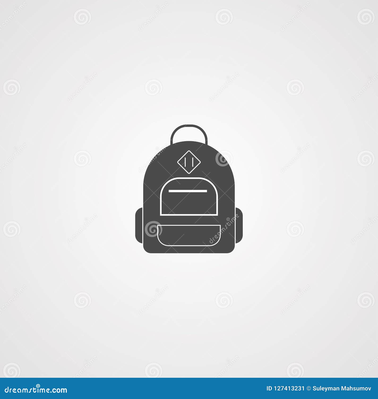 Backpack Vector Icon Sign Symbol Stock Vector - Illustration of element ...