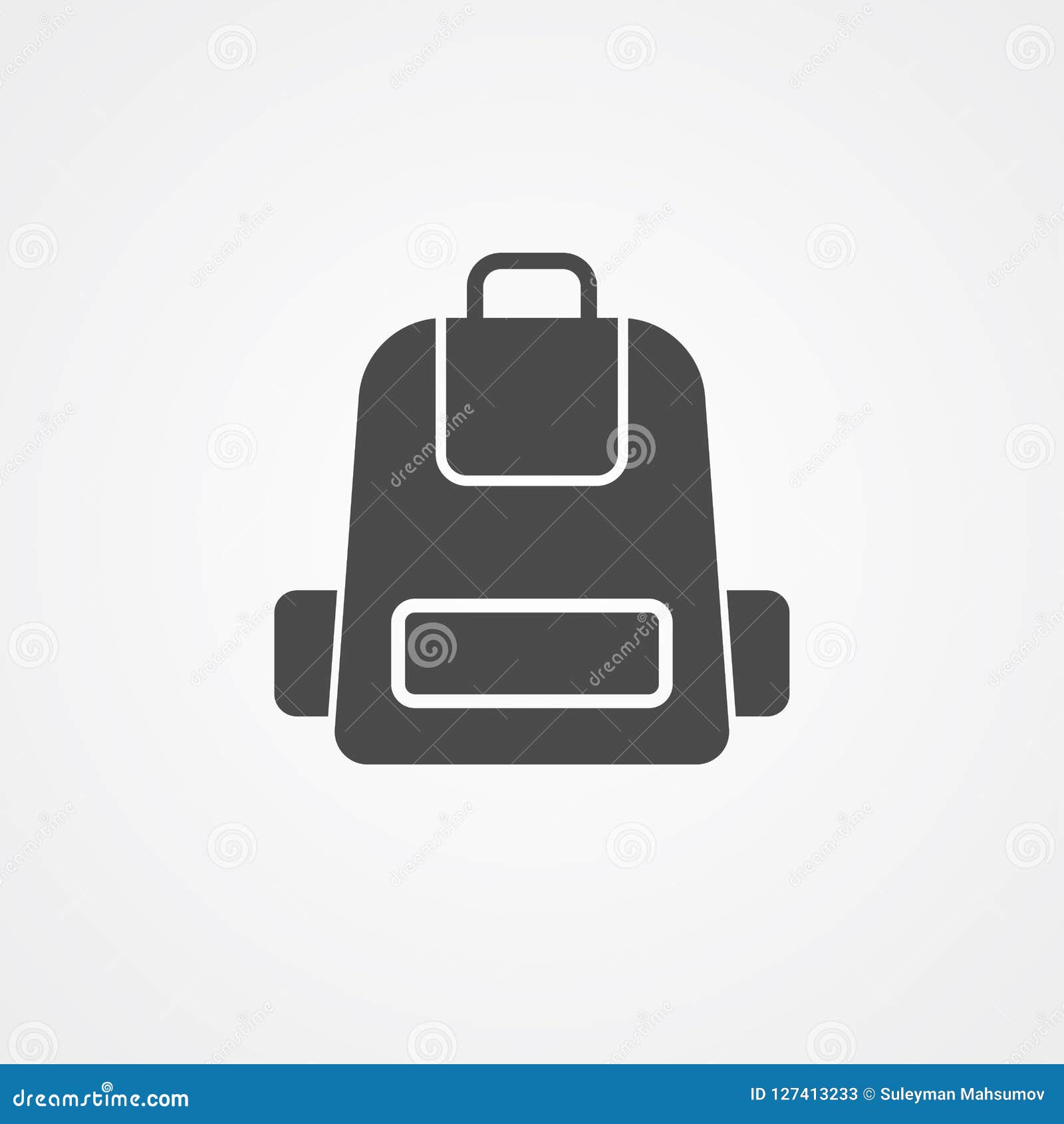 Backpack Vector Icon Sign Symbol Stock Vector - Illustration of camping ...
