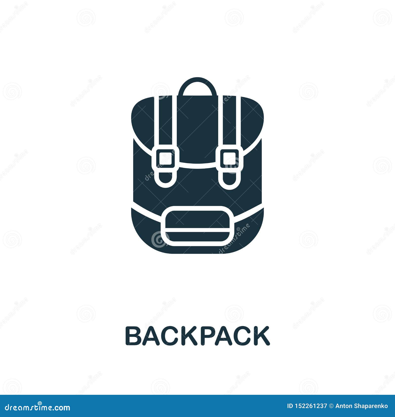 Backpack Vector Icon Symbol. Creative Sign from Icons Collection