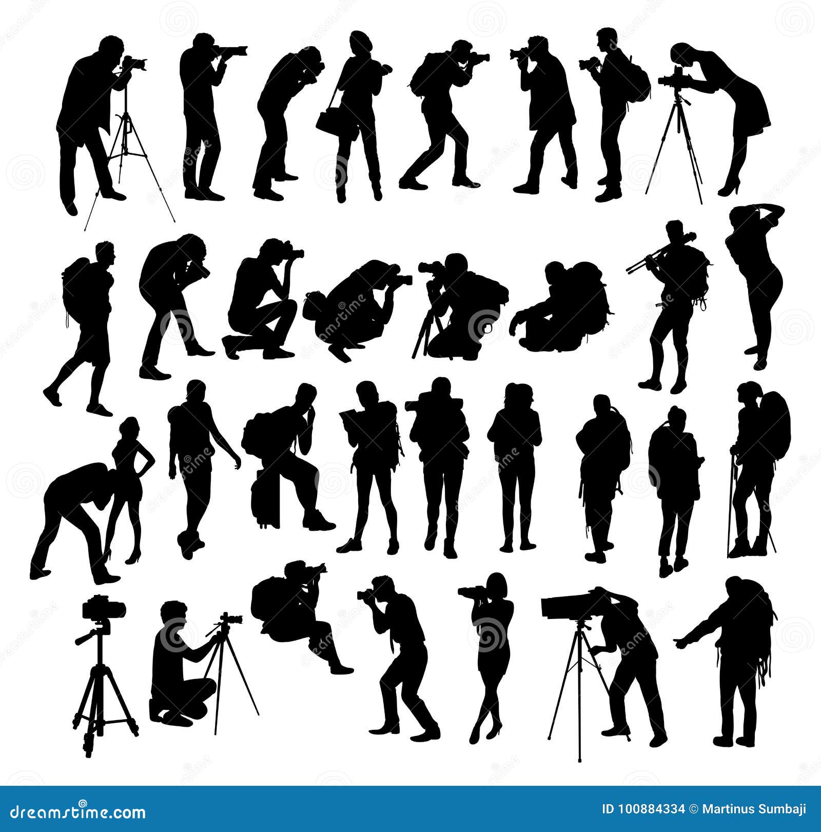 backpacker and photographer silhouettes