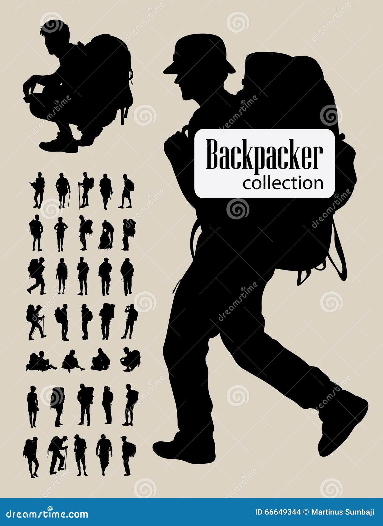 backpacker silhouettes