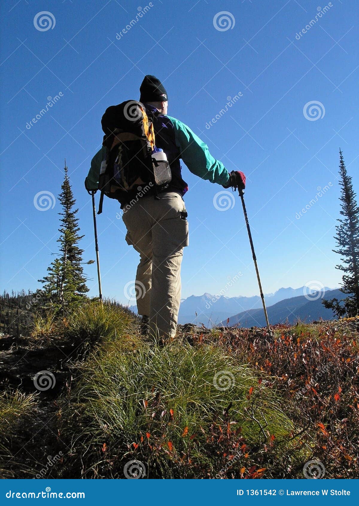 backpacker taking it all in