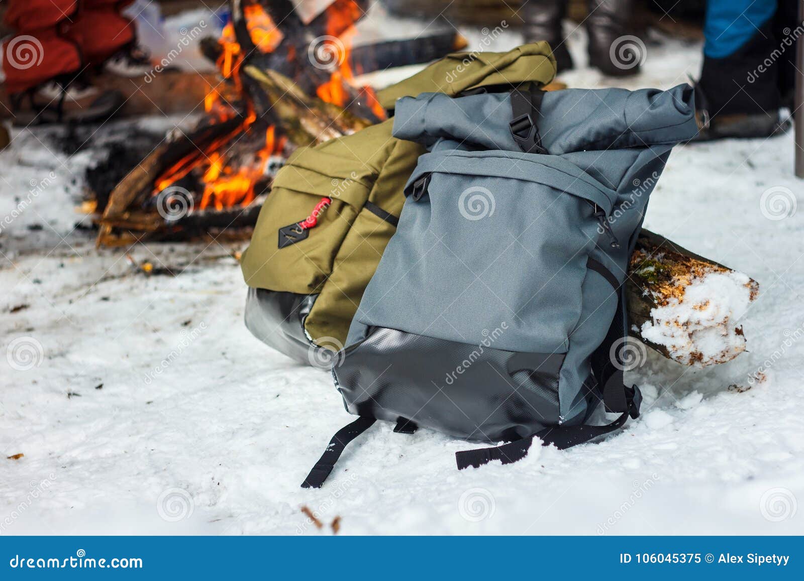 burning backpack