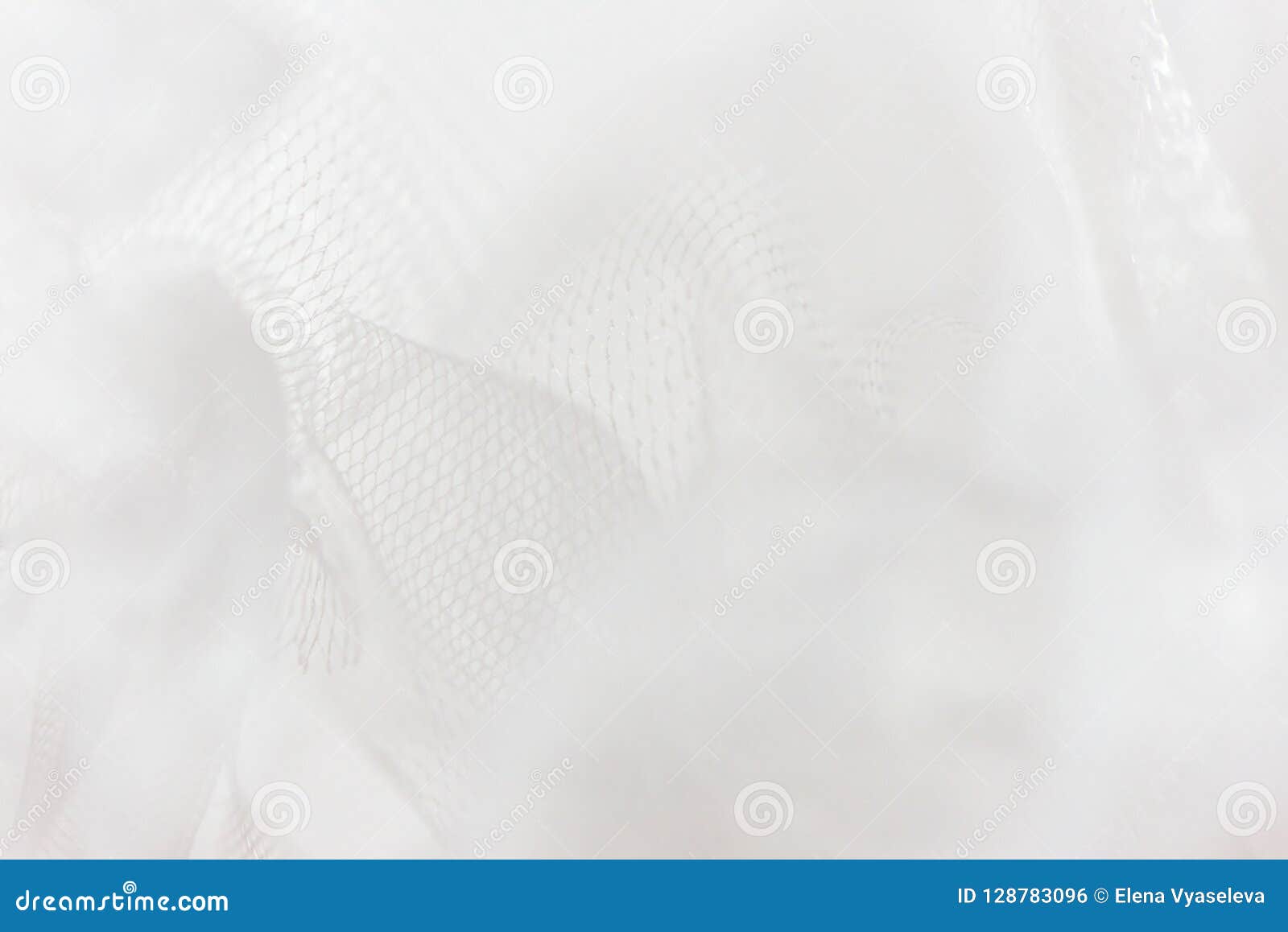 Backriund With Texture Of White Delicate Mesh Fabric Stock Photo