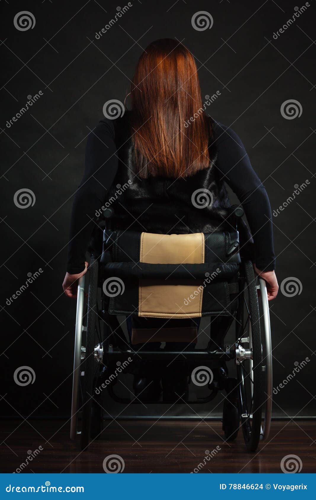 Backside of Disabled Person. Stock Photo - Image of crippled, female ...