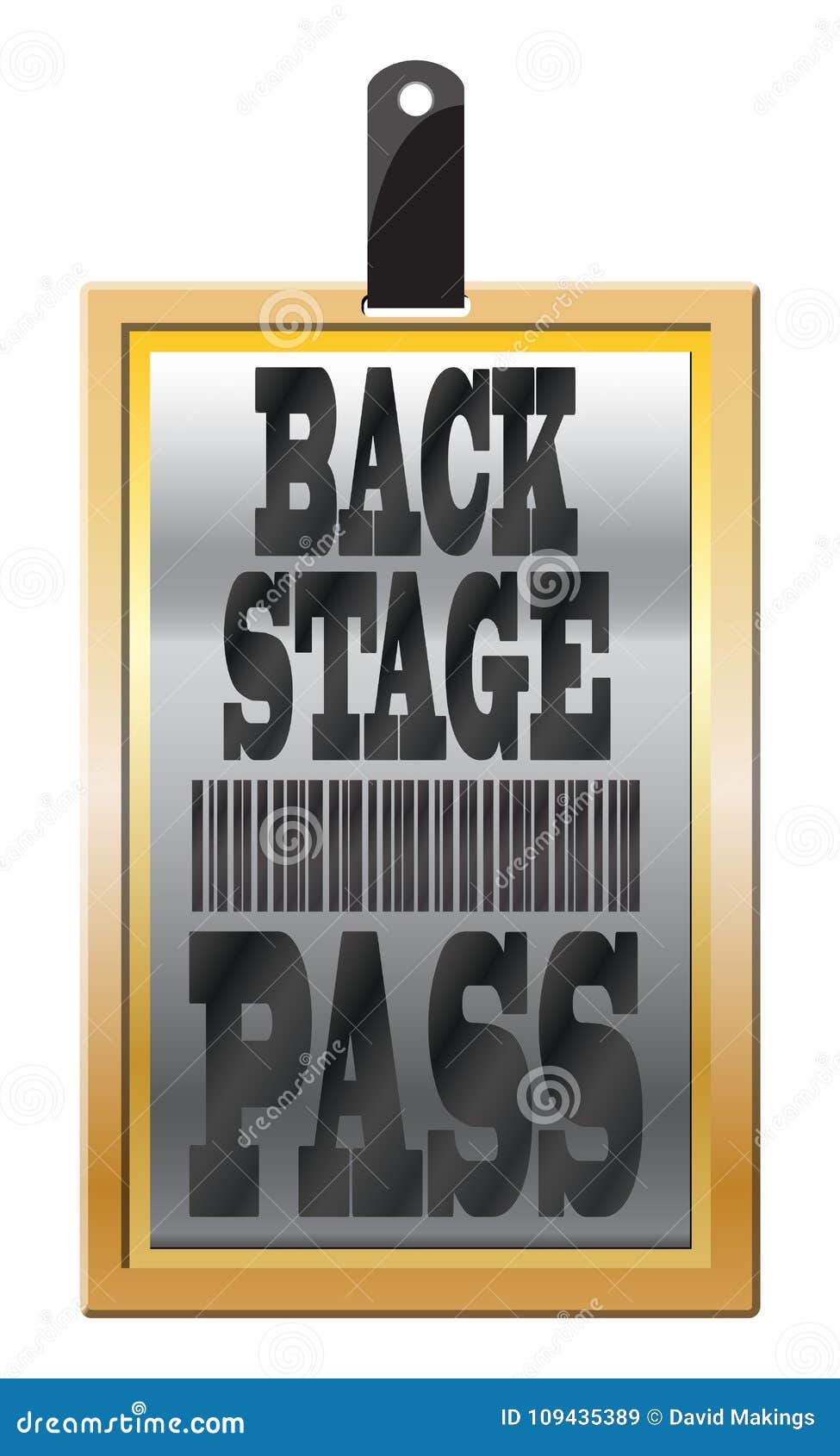 Backstage Pass Gold Stock Illustration Illustration Of Party